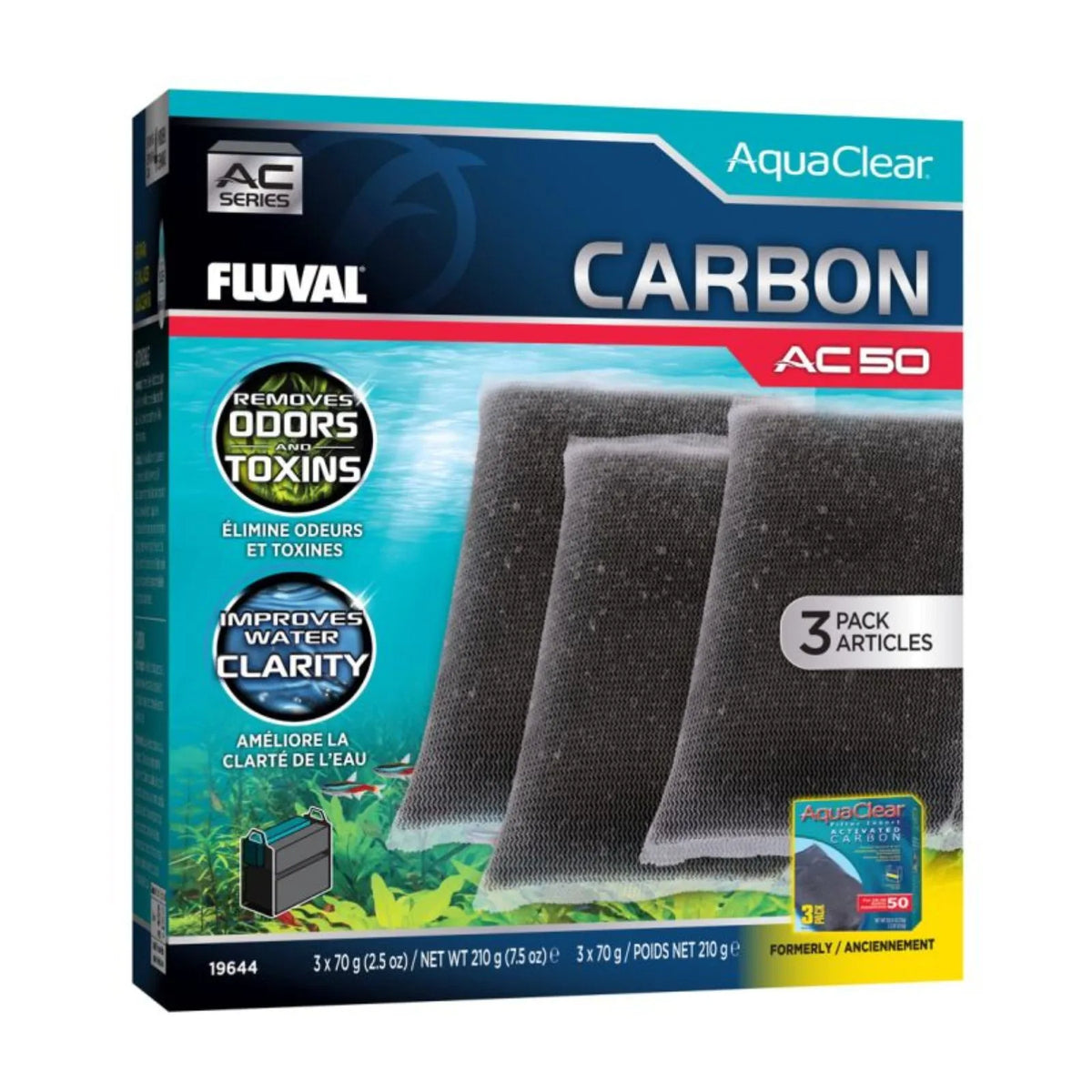Fluval AC50 Activated Carbon Insert 3 Pack