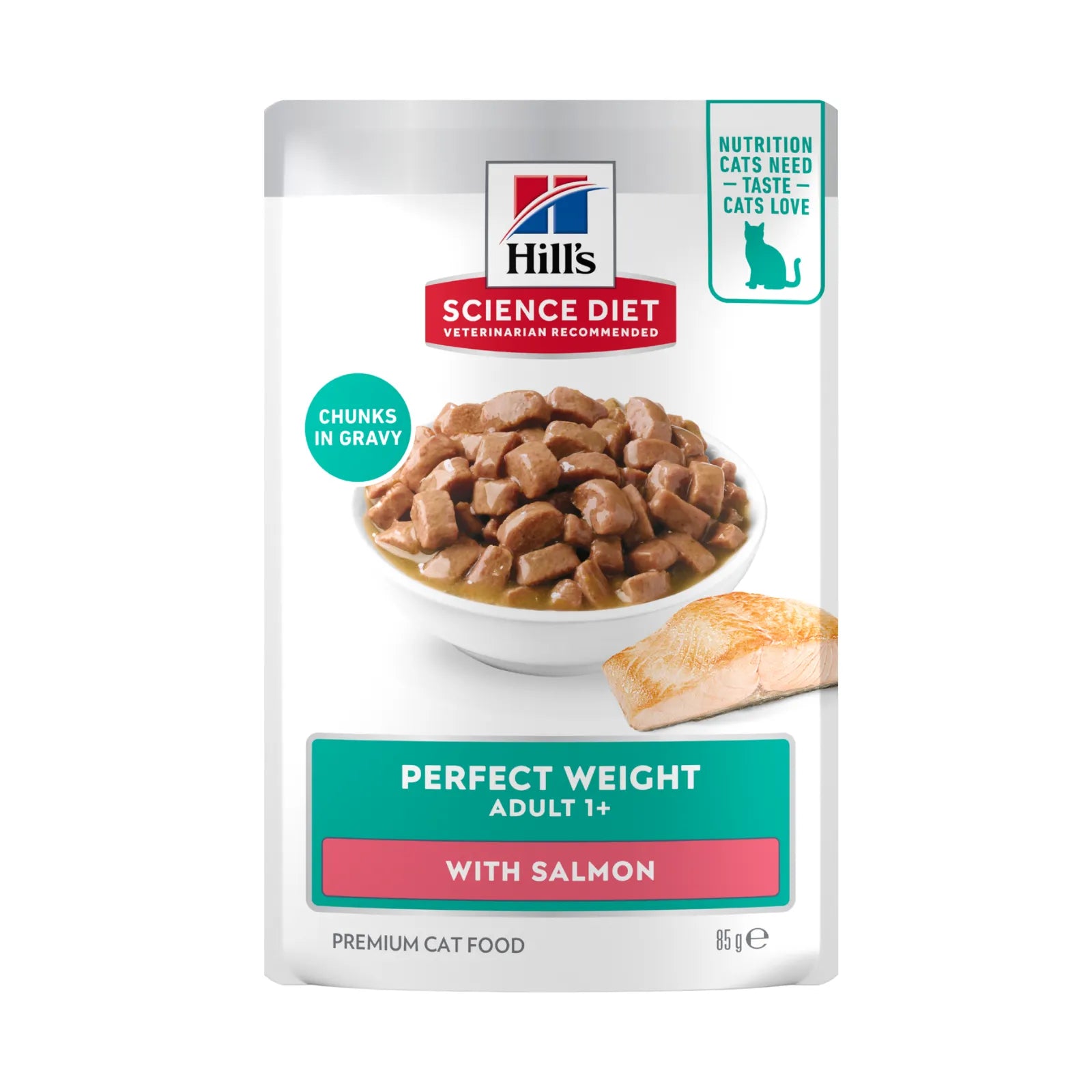 Hill's Science Diet Cat Food Pouch Adult Perfect Weight Salmon