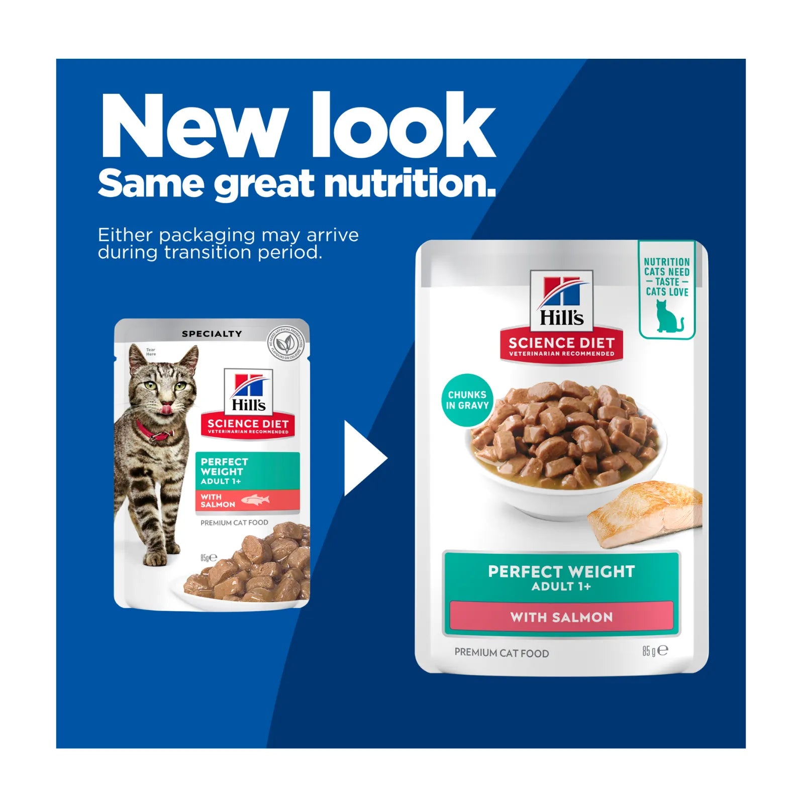 Hill's Science Diet Cat Food Pouch Adult Perfect Weight Salmon