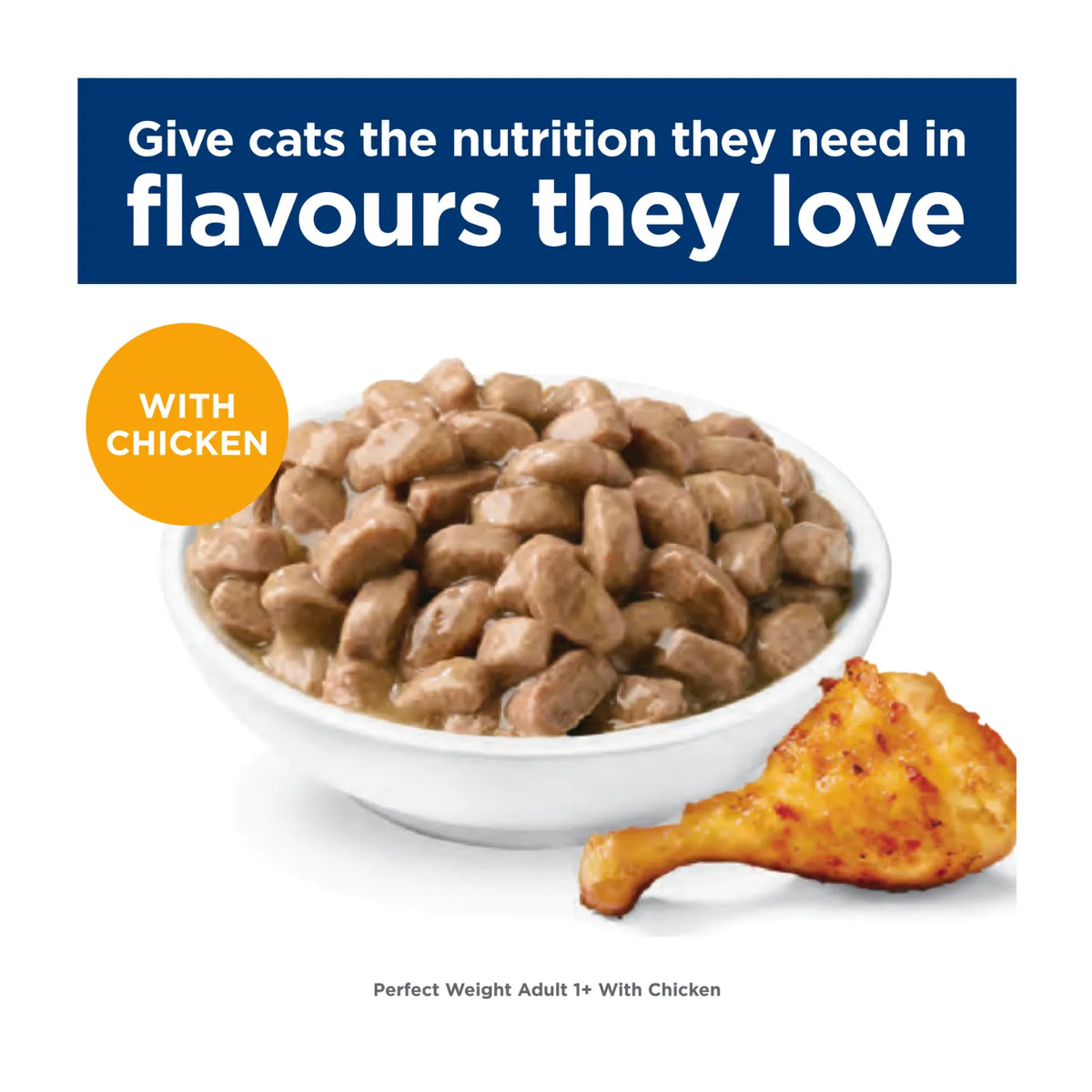 Hill's Science Diet Cat Food Pouch Adult Perfect Weight Chicken - 85g x 12
