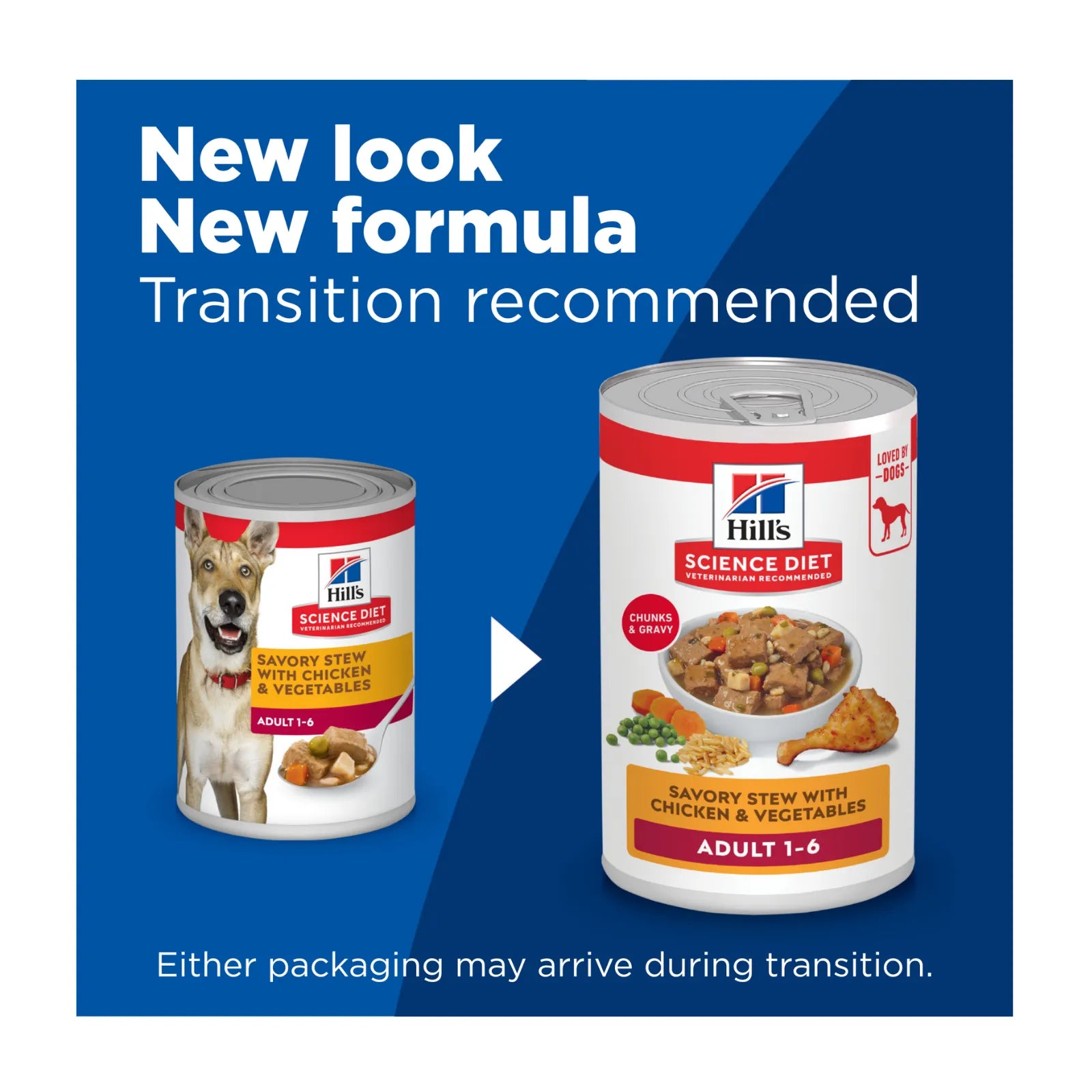 Hill's Science Diet Dog Food Can Adult Savoury Stew with Chicken & Vegetables
