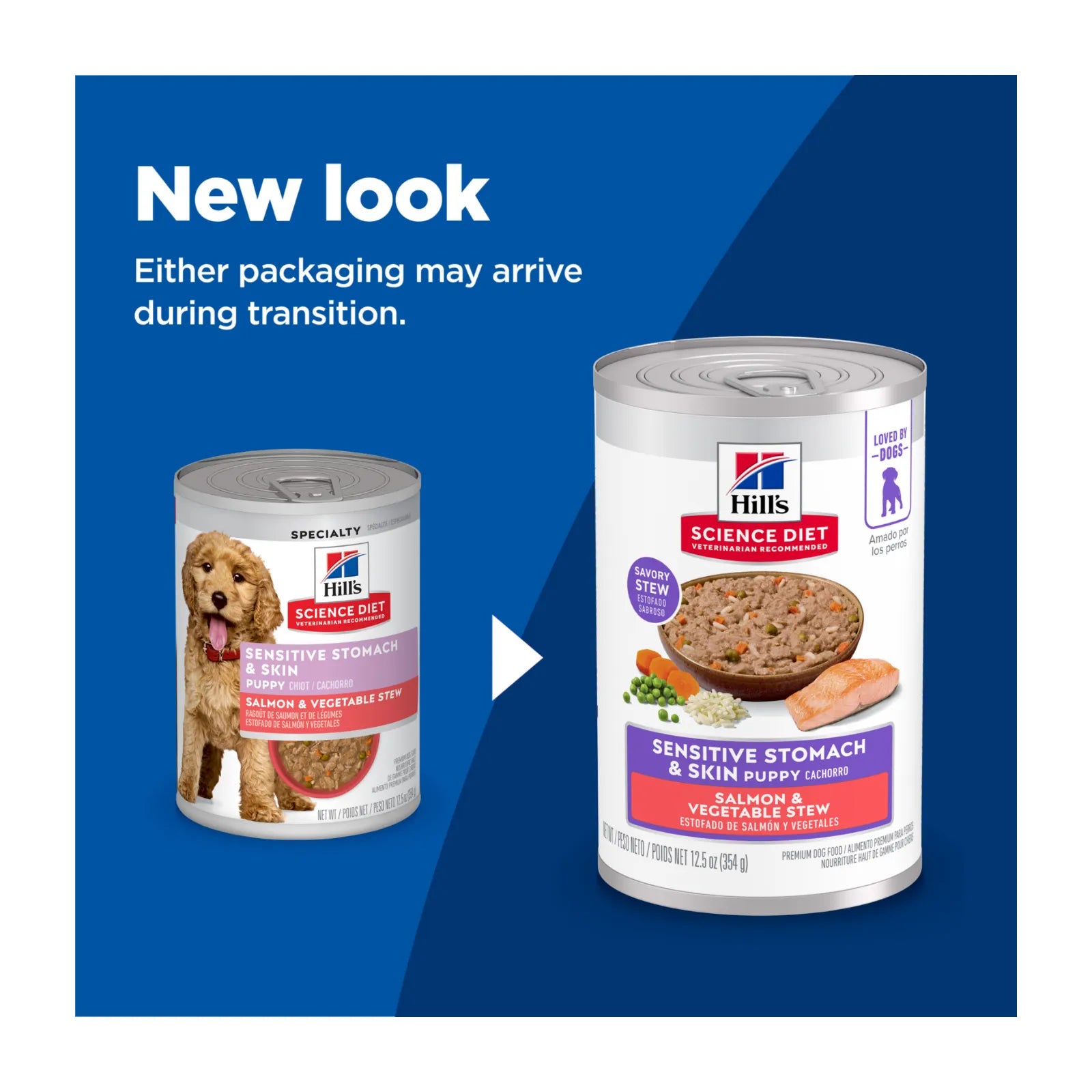 Hill's Science Diet Puppy Can Food Sensitive Stomach & Skin - 12x354g