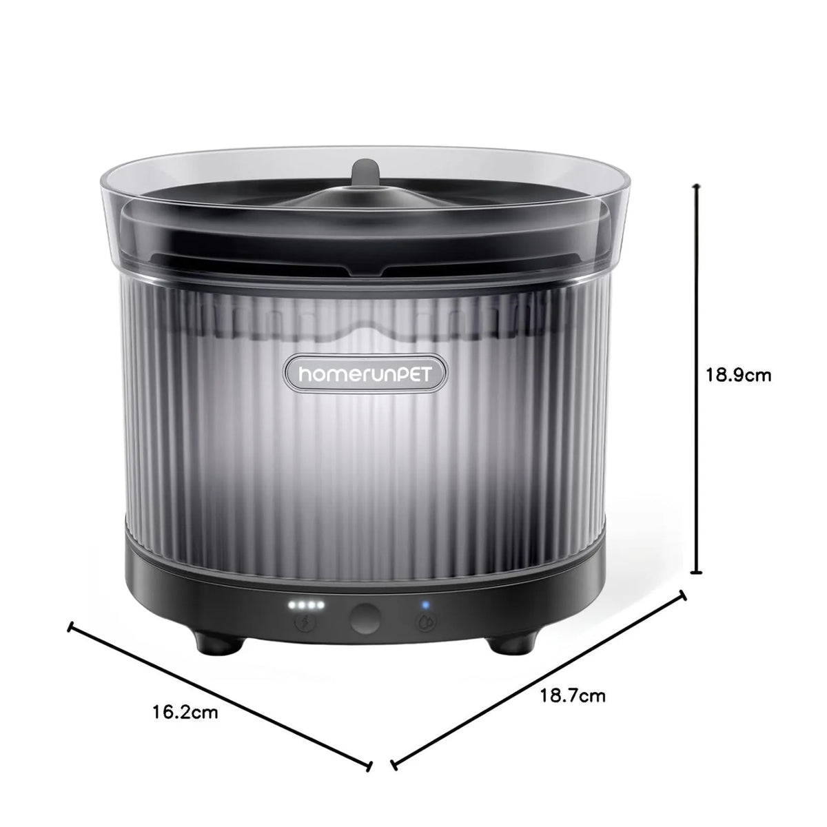 Homerunpet Wireless Pet Water Fountain - Black