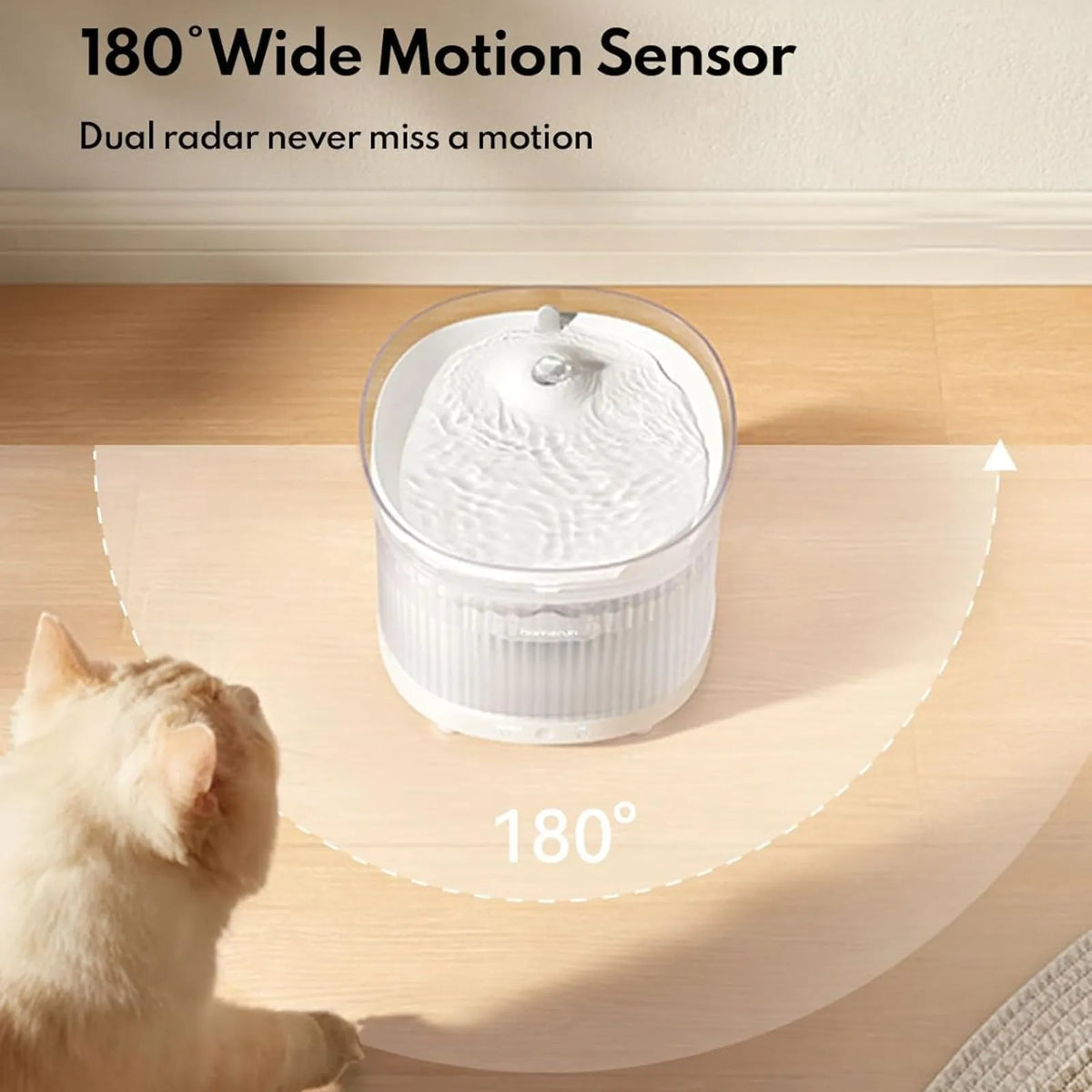 Homerunpet Wireless Pet Water Fountain - White