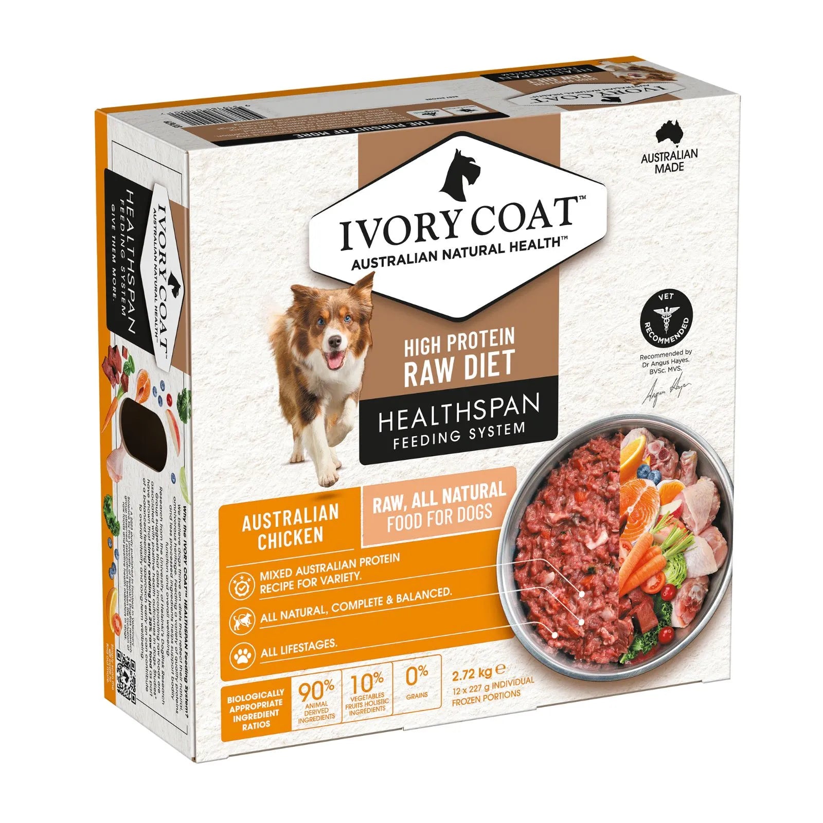 Ivory Coat Chicken Raw Frozen Dog Patties - 12 x 227g