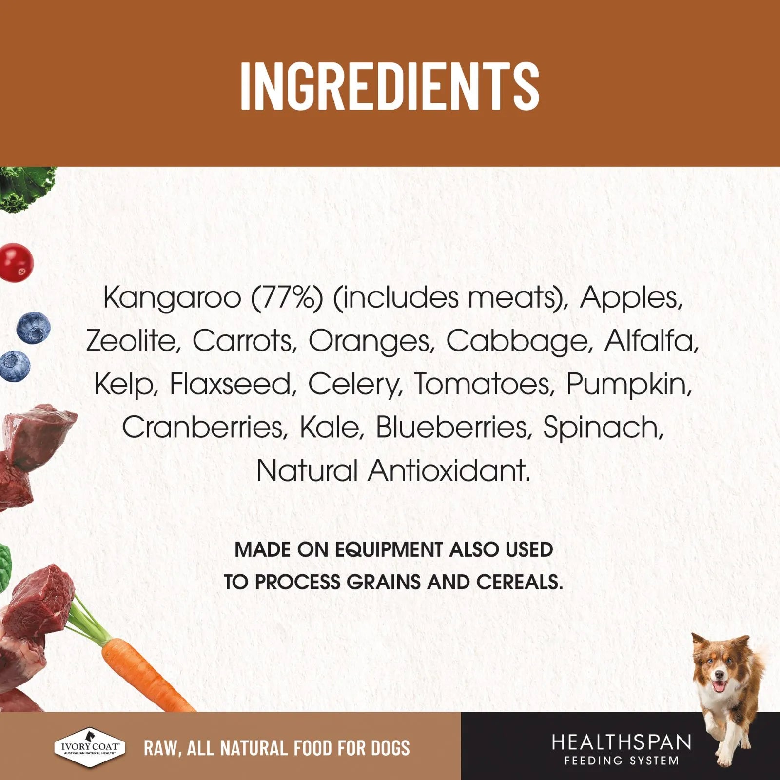 Ivory Coat Kangaroo Raw Frozen Dog Patties - 12 x 227g