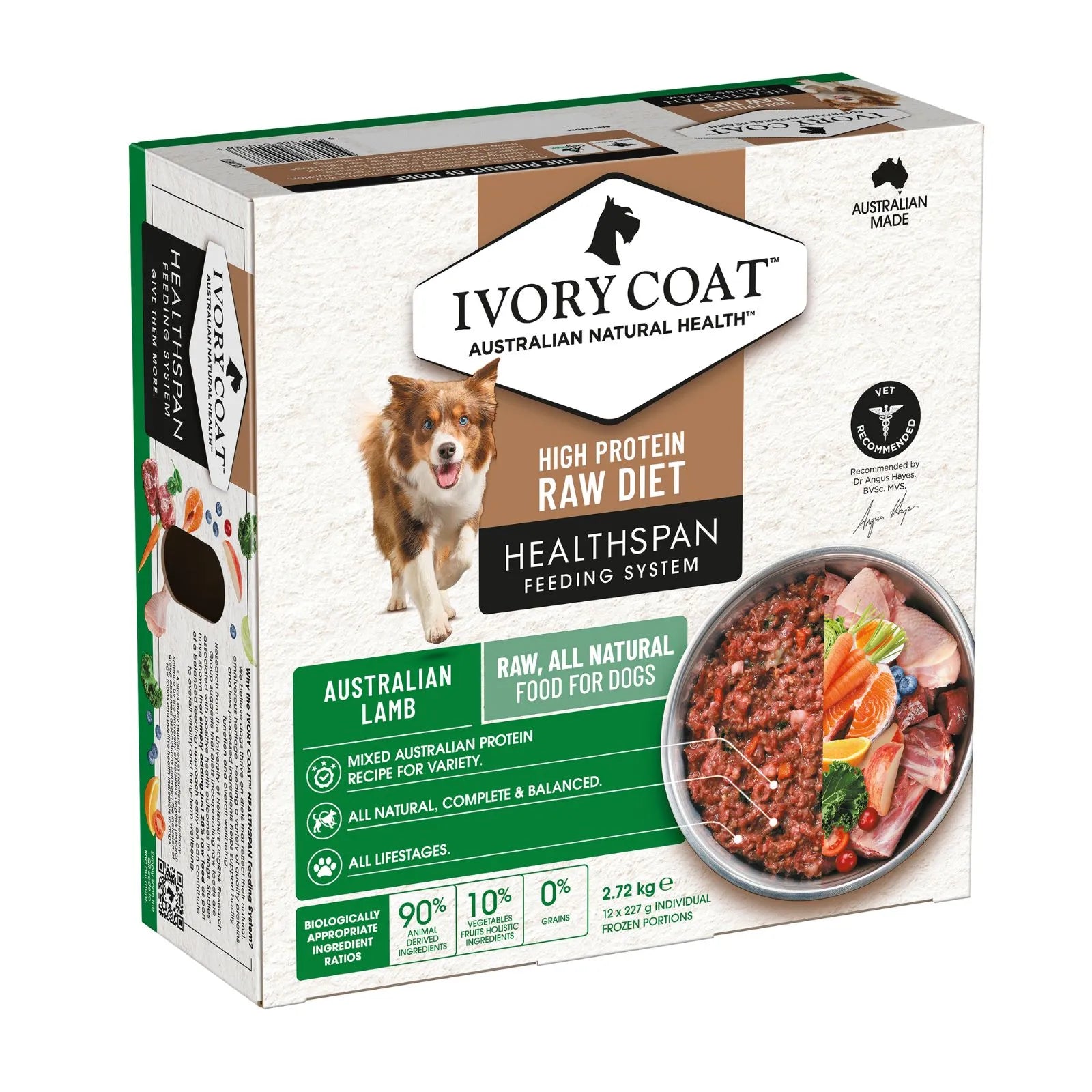 Ivory Coat Lamb Raw Frozen Dog Patties - 12 x 227g