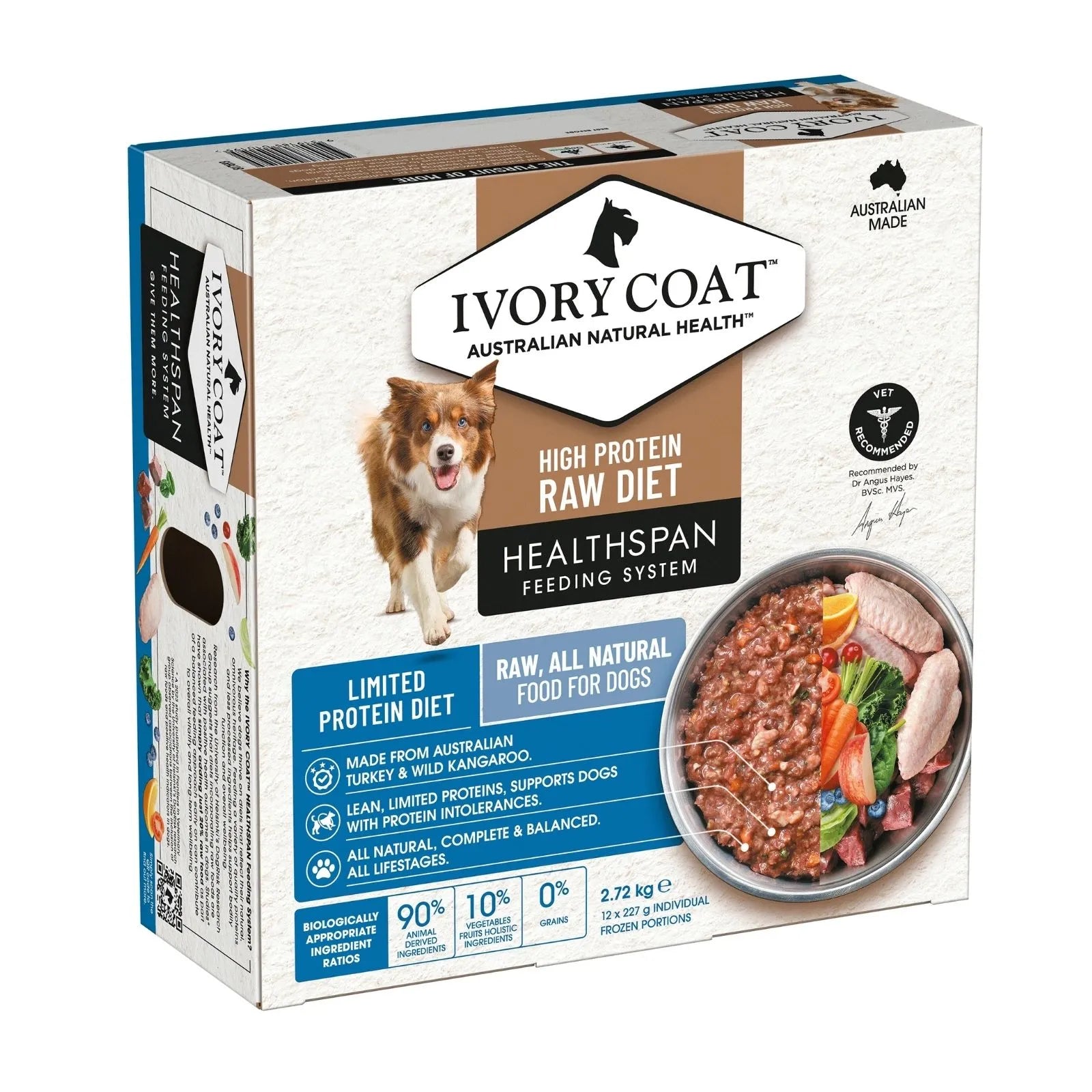 Ivory Coat Turkey Raw Frozen Dog Patties - 12 x 227g