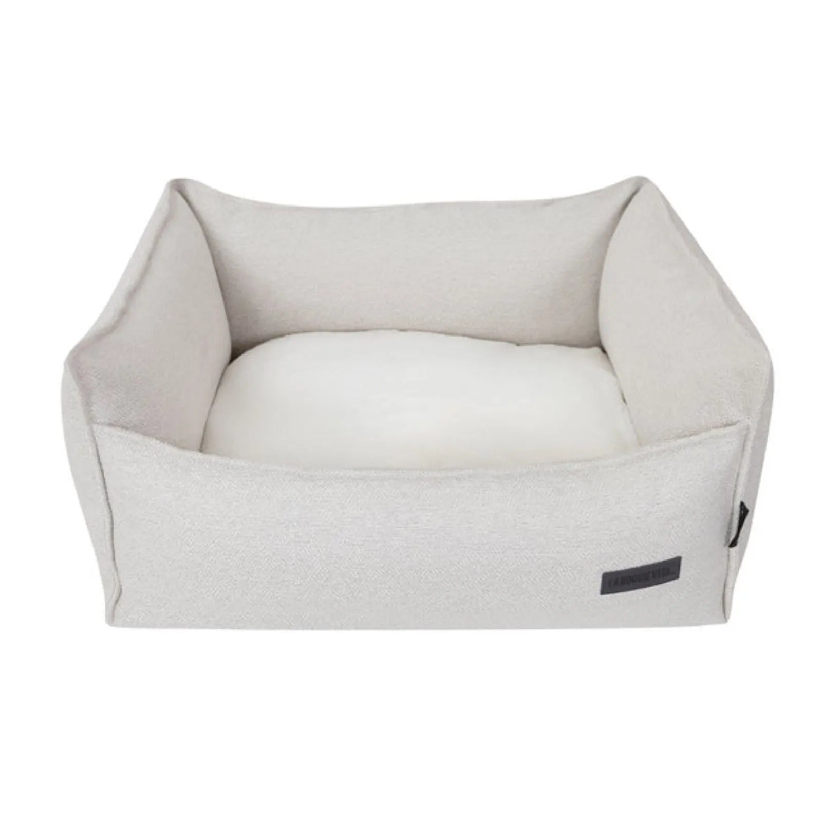 La Doggie Vita High Side Luxe Boucle Stone Dog Bed