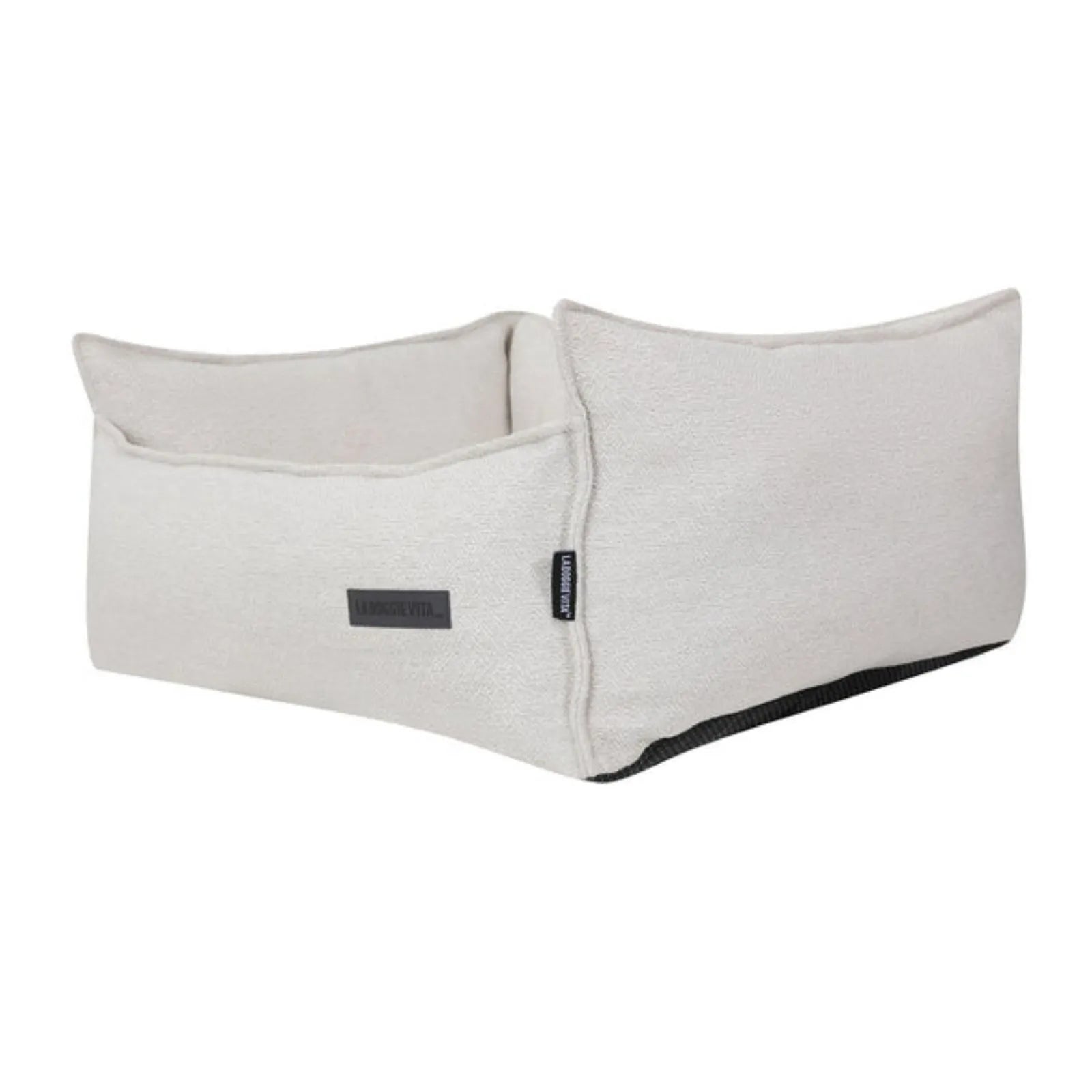 La Doggie Vita High Side Luxe Boucle Stone Dog Bed
