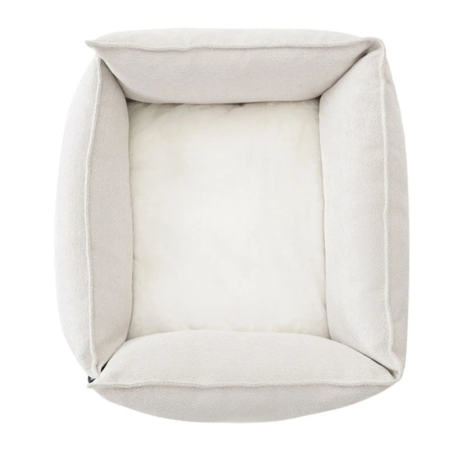 La Doggie Vita High Side Luxe Boucle Stone Dog Bed