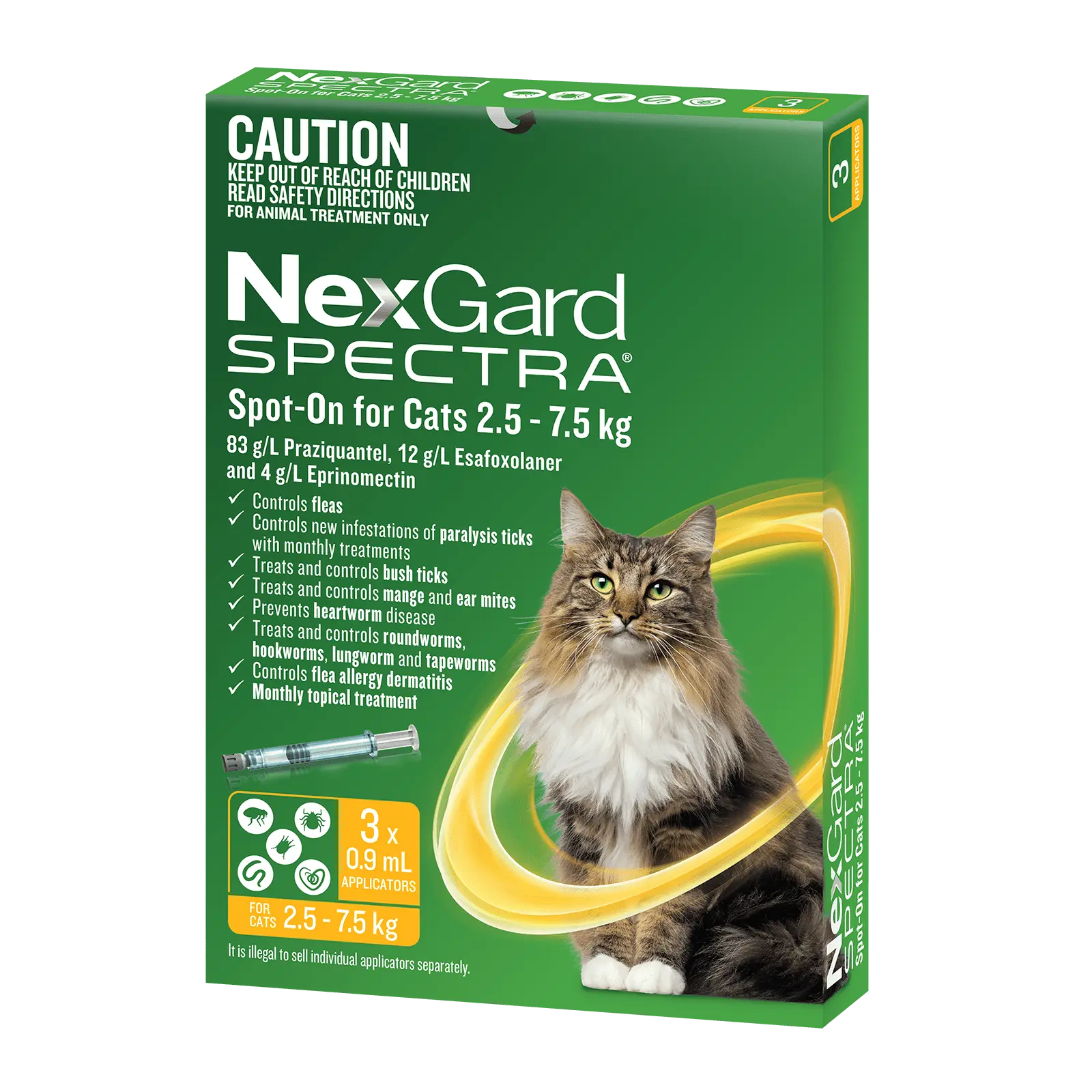 Nexgard Spectra for Cats Yellow