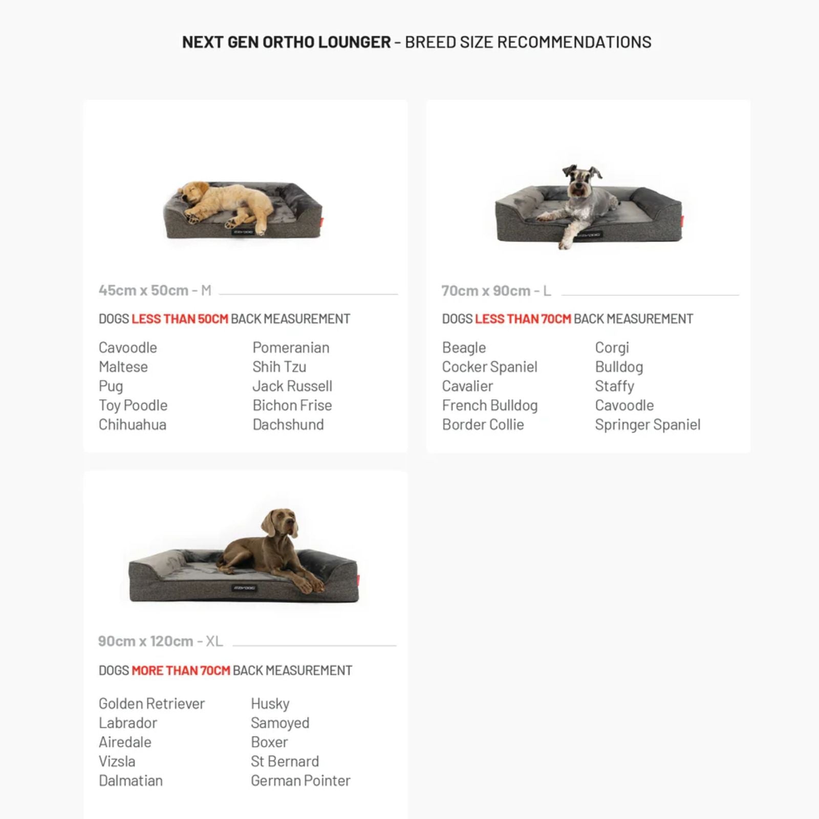 EzyDog Next-Gen Ortho Lounger Dog Bed - Charcoal