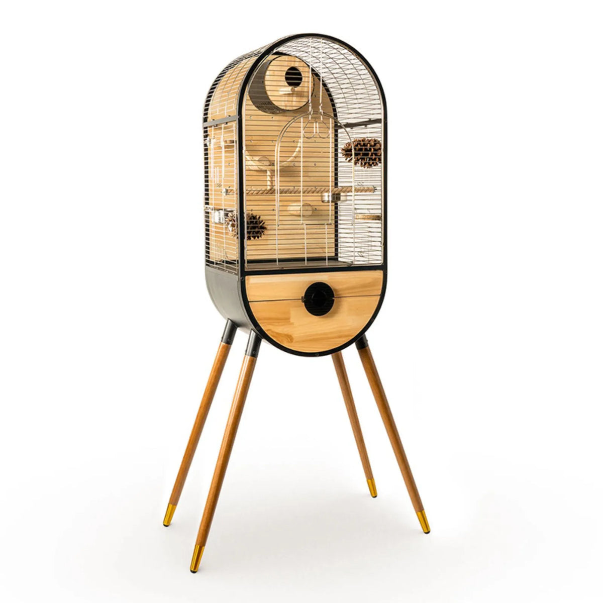 Petoria Capsule - Mid-Century Modern Bird Enclosure
