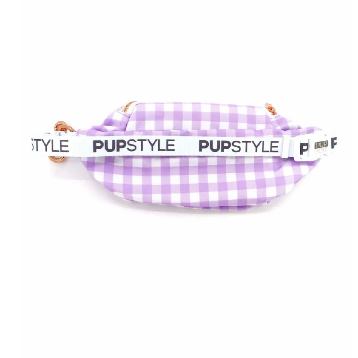 Pupstyle Berry Milkshake Dog Parent Bum Bag with adjustable waist strap.