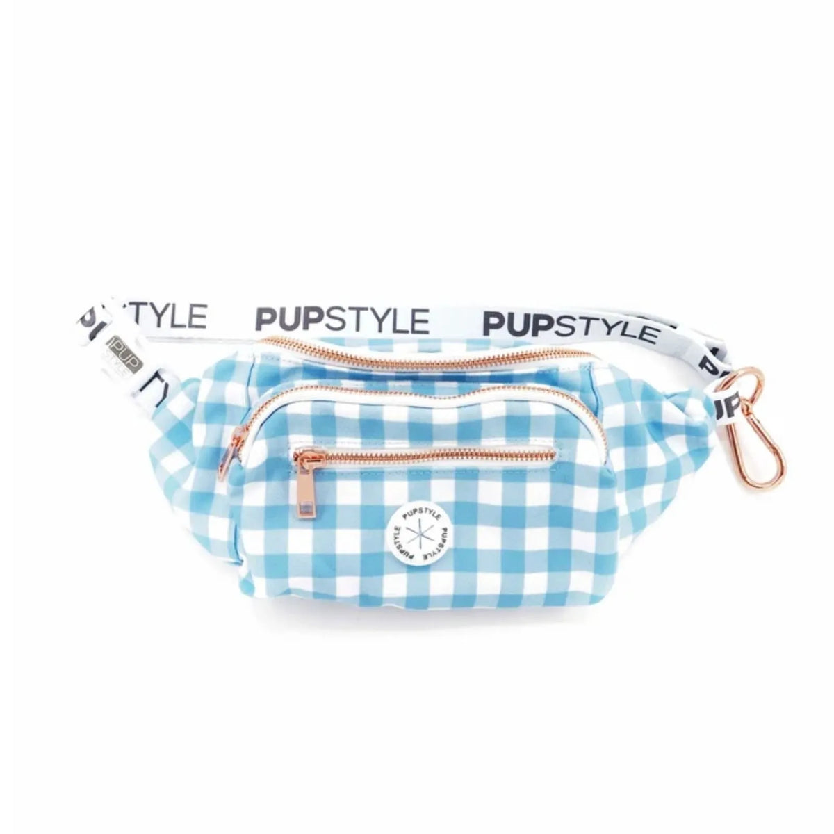 Pupstyle Blueberry Muffin Dog Parent Bum Bag with adjustable waist strap.