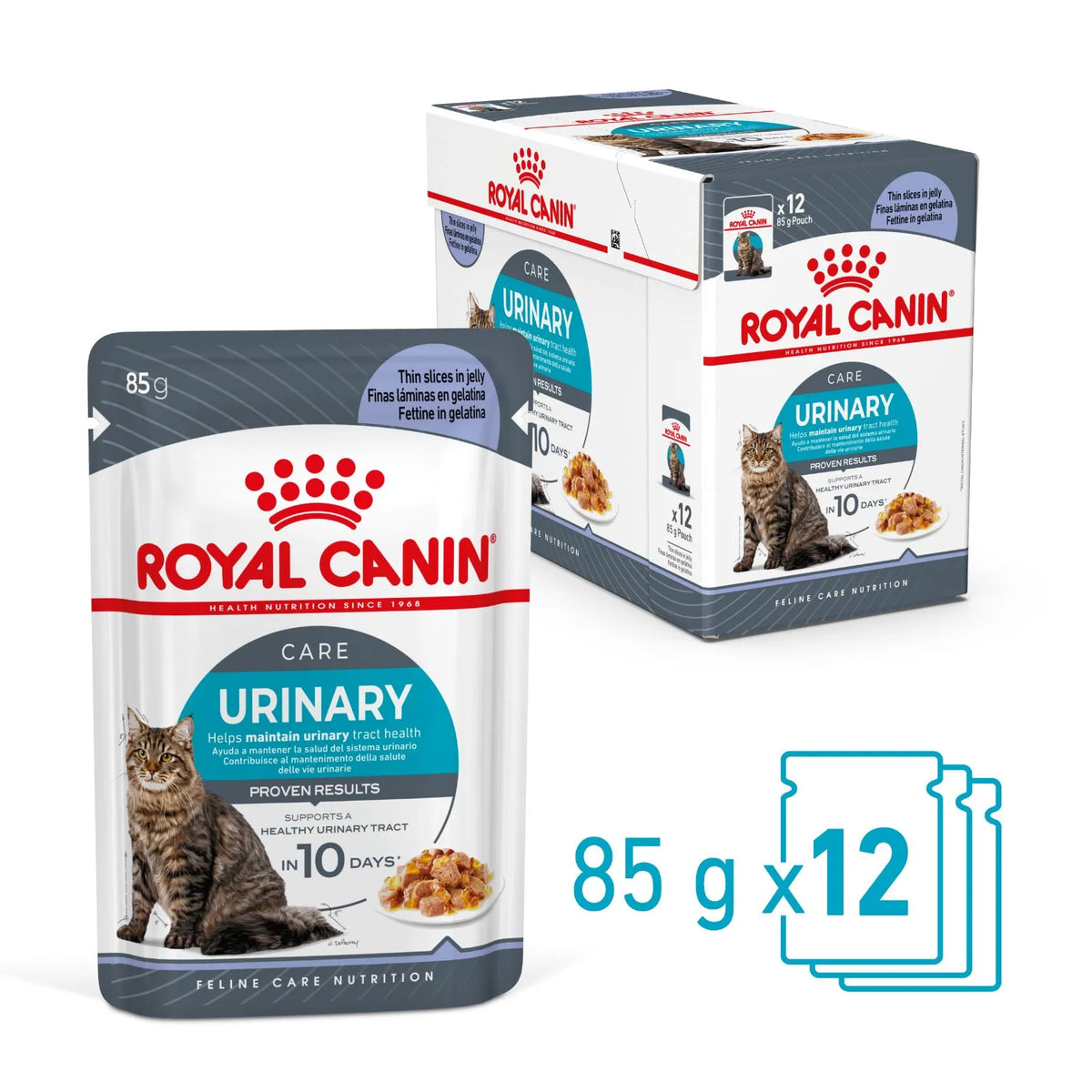 Royal Canin Cat Food Pouch Adult Urinary Care Jelly - 85g x 12
