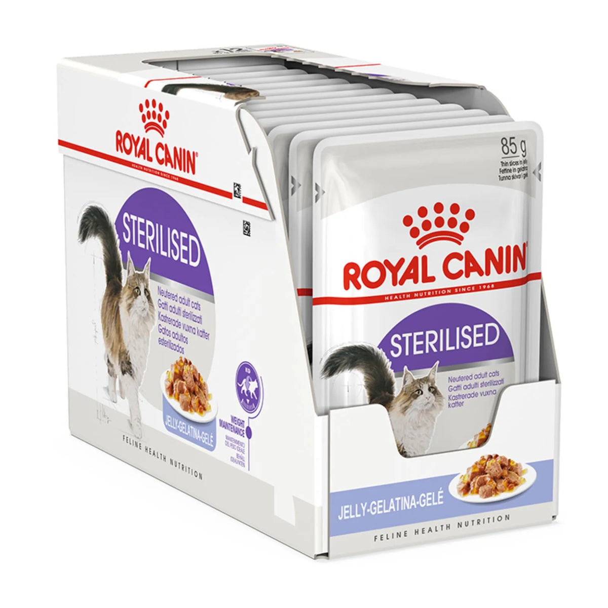 Royal Canin Cat Food Pouch Sterilised Adult in Jelly - 85g x 12