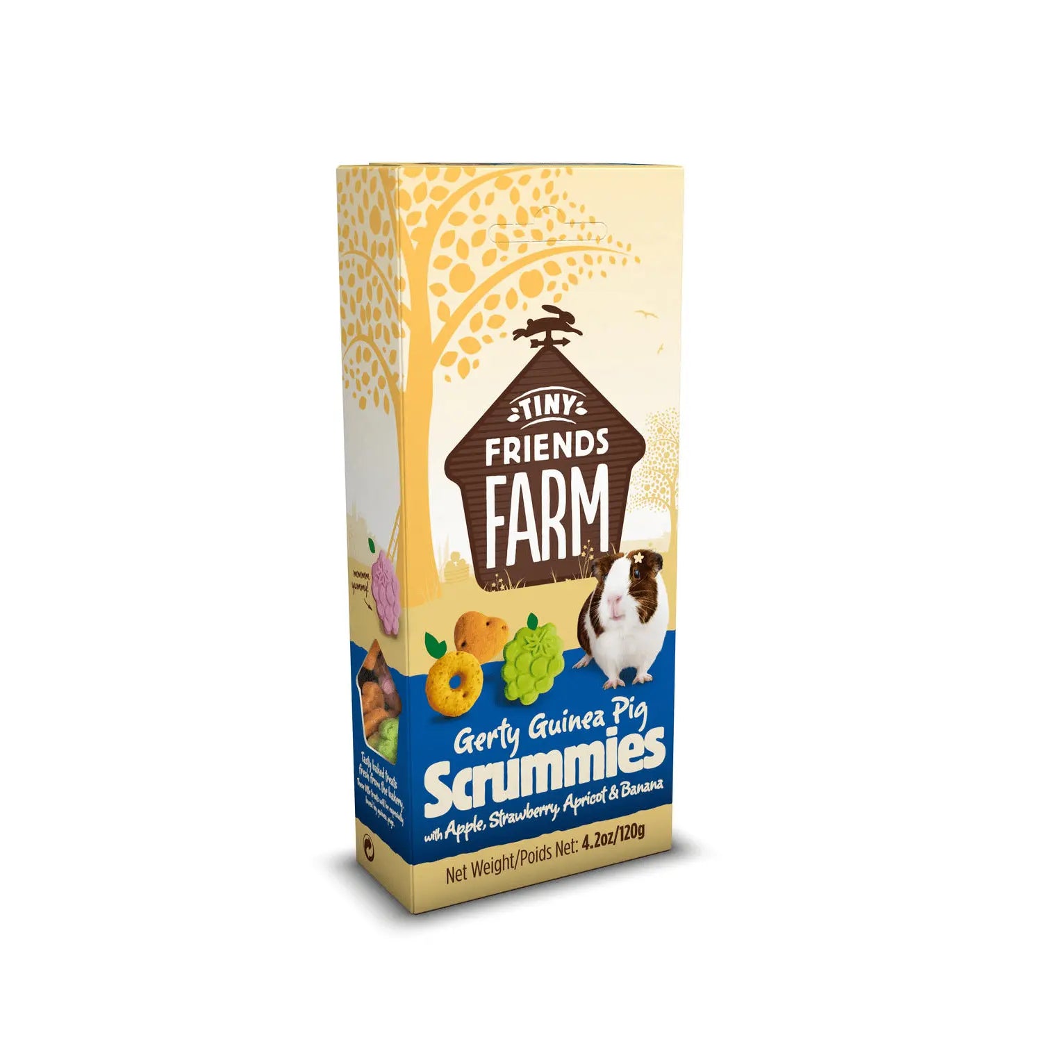 Tiny Friends Farm Gerty Scrummies with Apple, Strawberry, Apricot & Banana 120g - Kellyville Pets