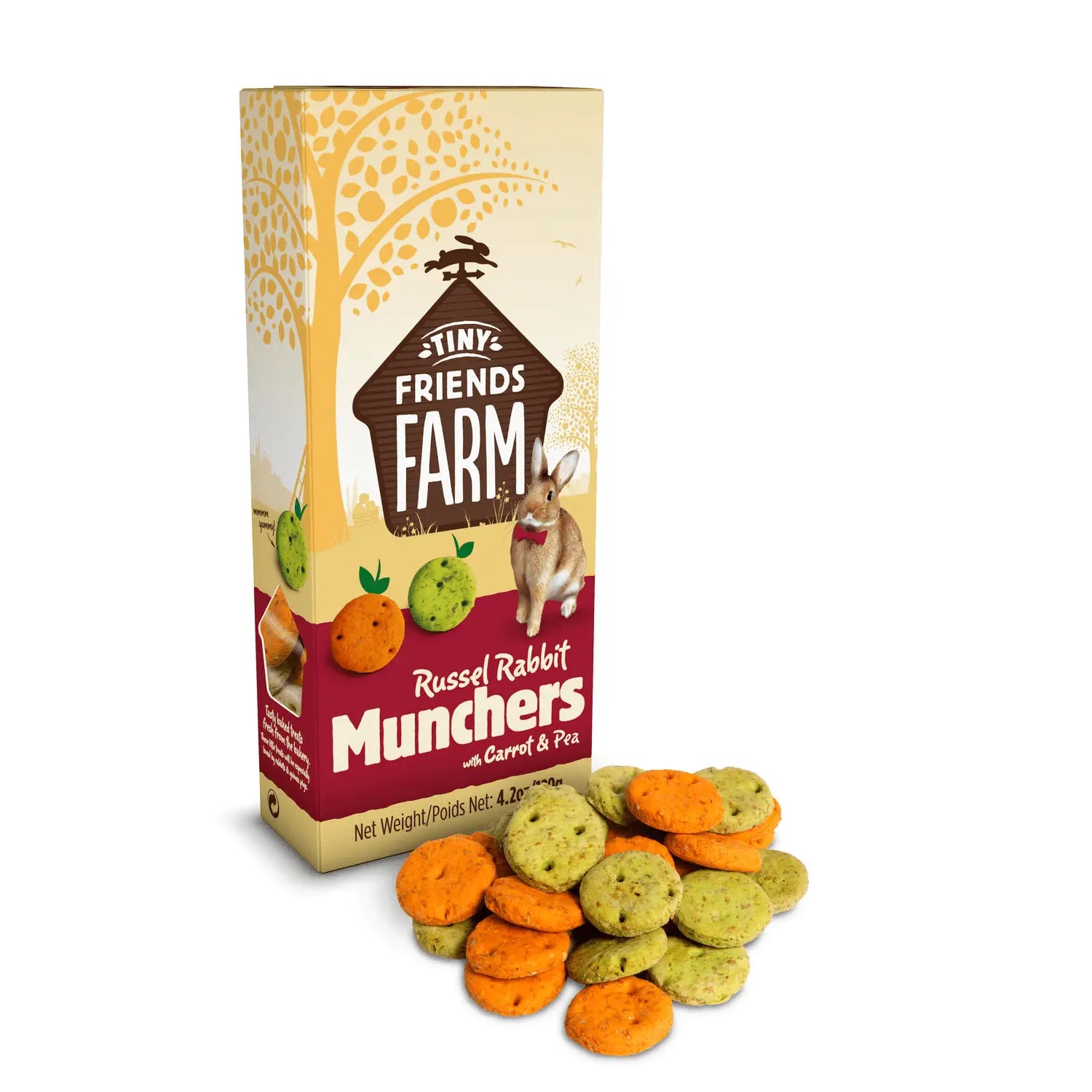 Tiny Friends Farm Munchers Treat with Carrot & Pea 120g - Kellyville Pets
