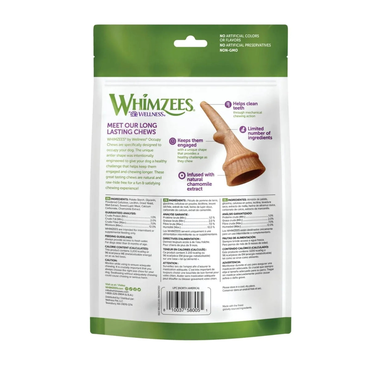 Whimzees Occupy Antlers Small 24pk