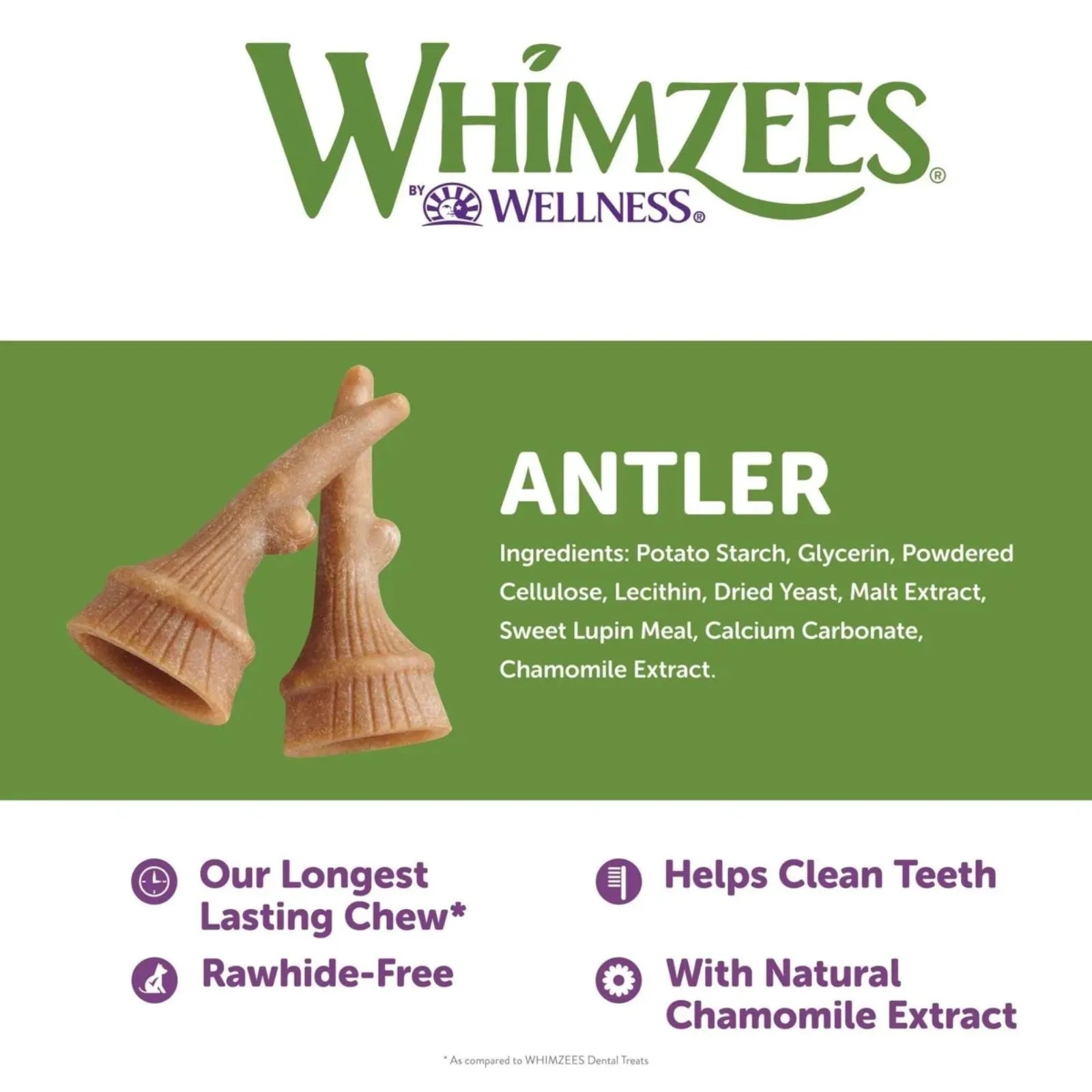 Whimzees Occupy Antlers Small 24pk