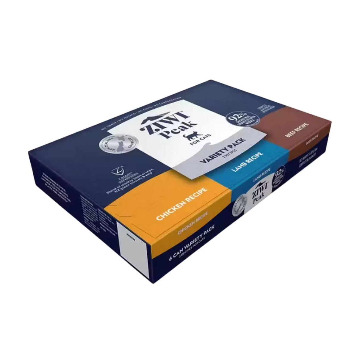 Ziwi Peak Cat Variety Pack Beef, Chicken & Lamb Can Food - 6 x 85g