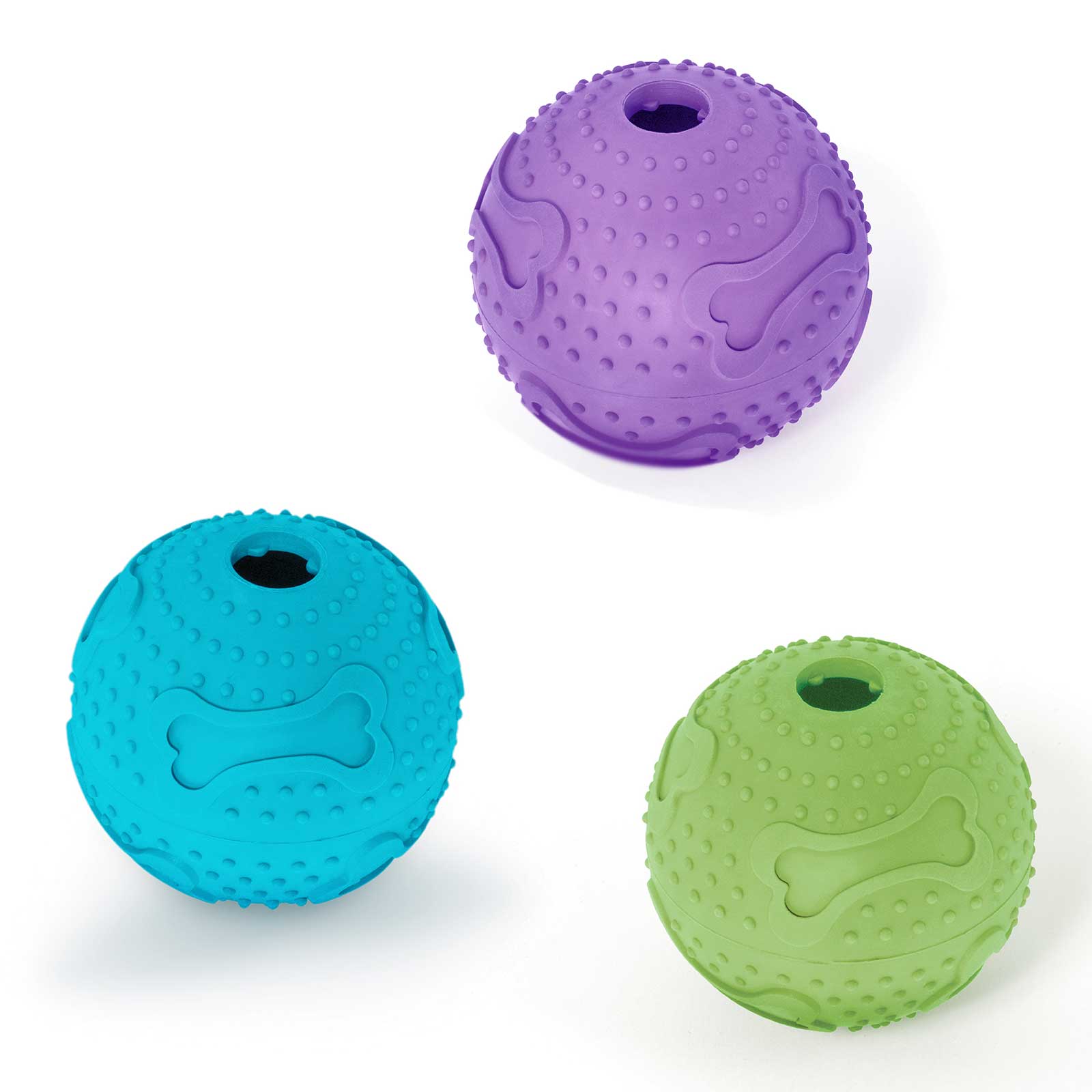 Kazoo Rubber Treat Ball Dog Toy