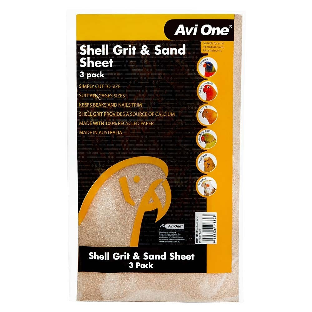 Avi One Shell Grit & Sand Sheet 3pk