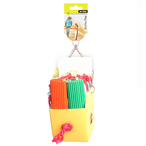 Avi One Bird Toy Box with Paper & Popsicles