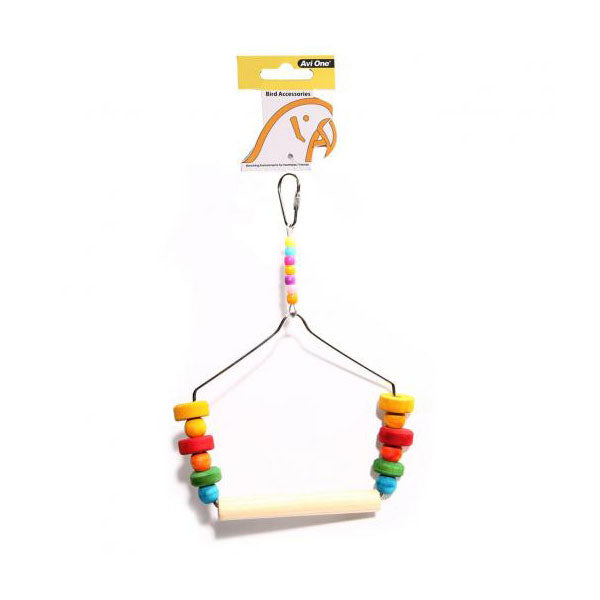 Avi One Bird Toy Swing with Coloured Blocks