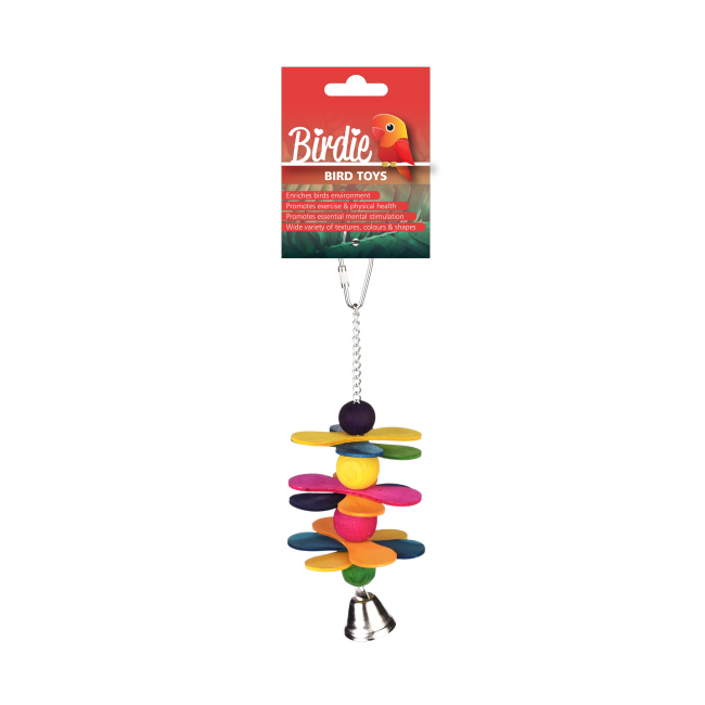 Birdie Bird Toy Rainbow Spinning Sticks