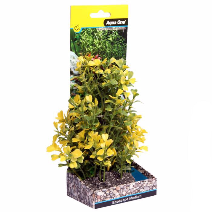 Aqua One Ecoscape Japanese Box Yellow Medium Artificial Plant