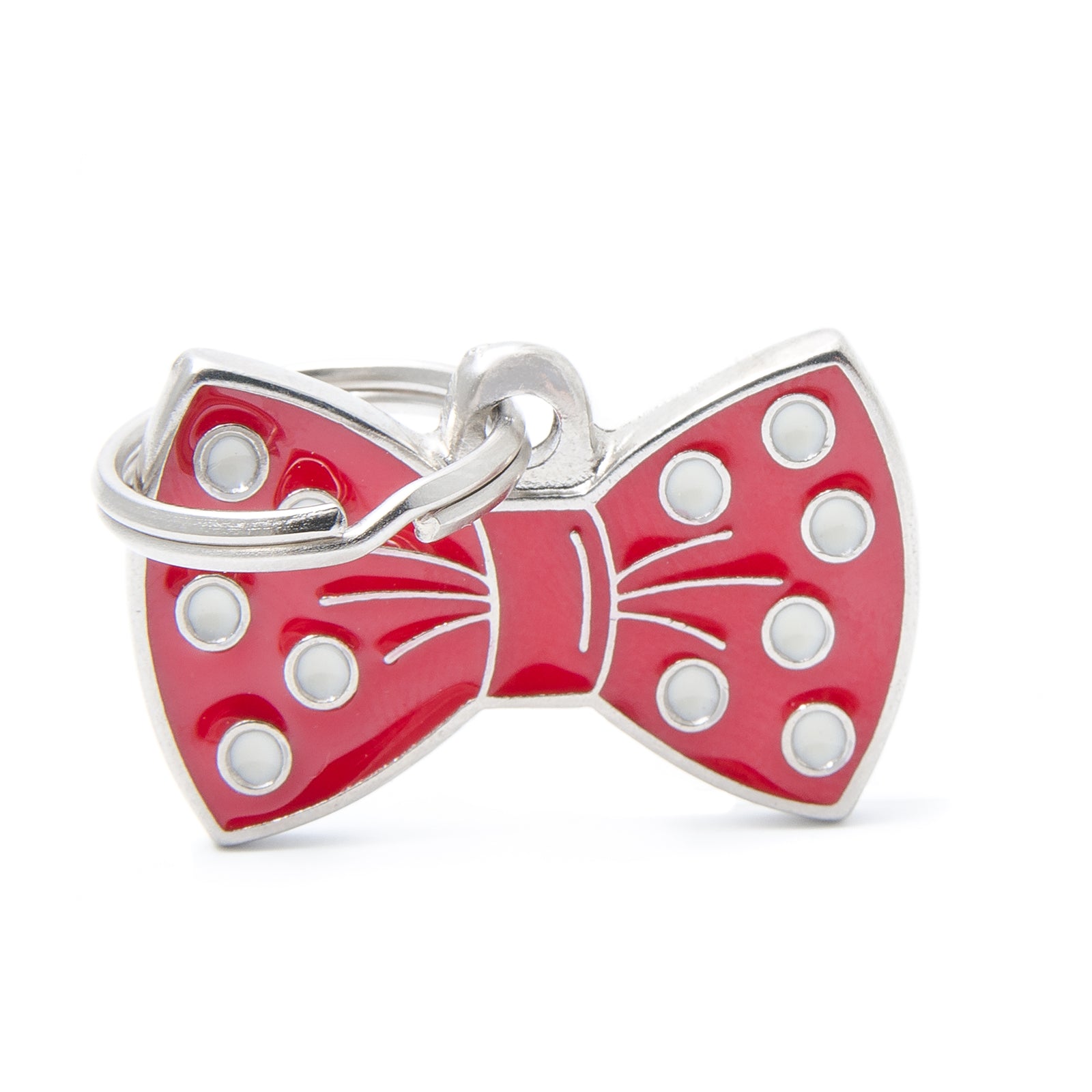 Pet Tag Charm Red Bow