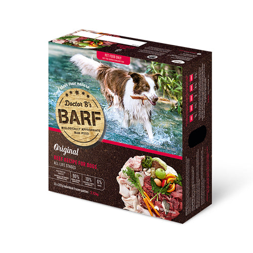 Doctor B's Barf Raw Dog Food Beef 2.72kg 12pk