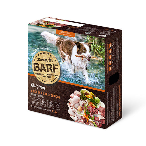 Doctor B's Barf Raw Dog Food Chicken 2.72kg 12pk