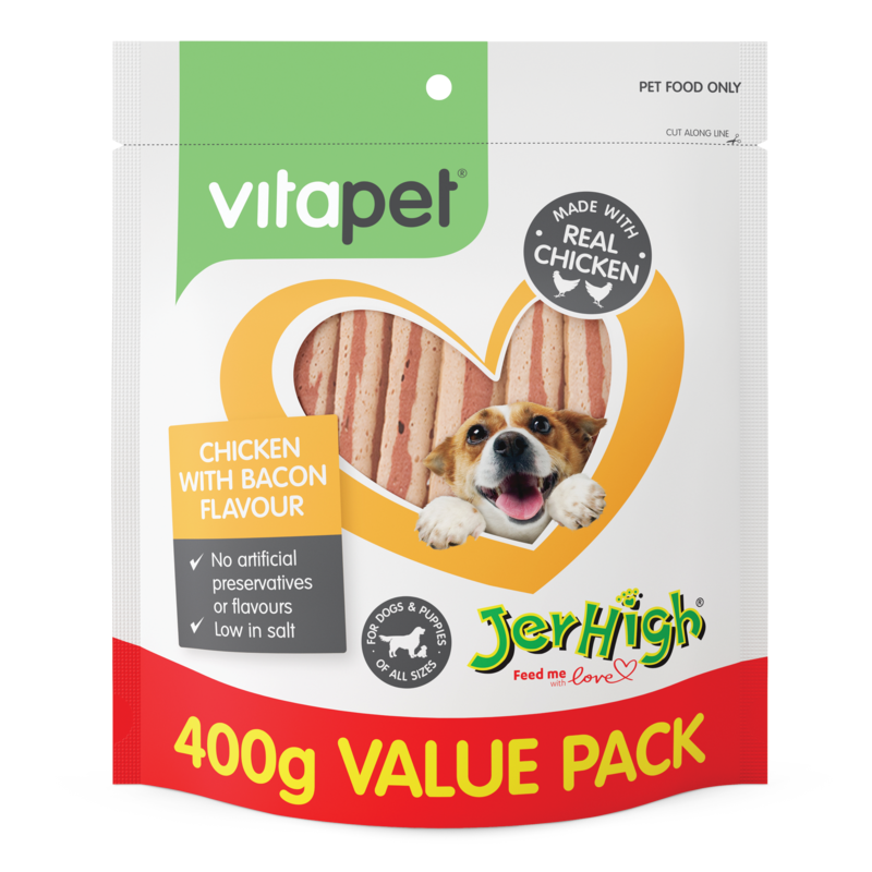 VitaPet JerHigh Chicken & Bacon Dog Treat