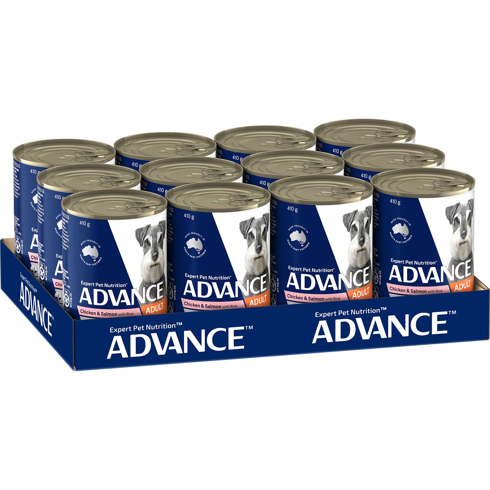Advance Dog Food Can Adult Chicken & Salmon with Rice