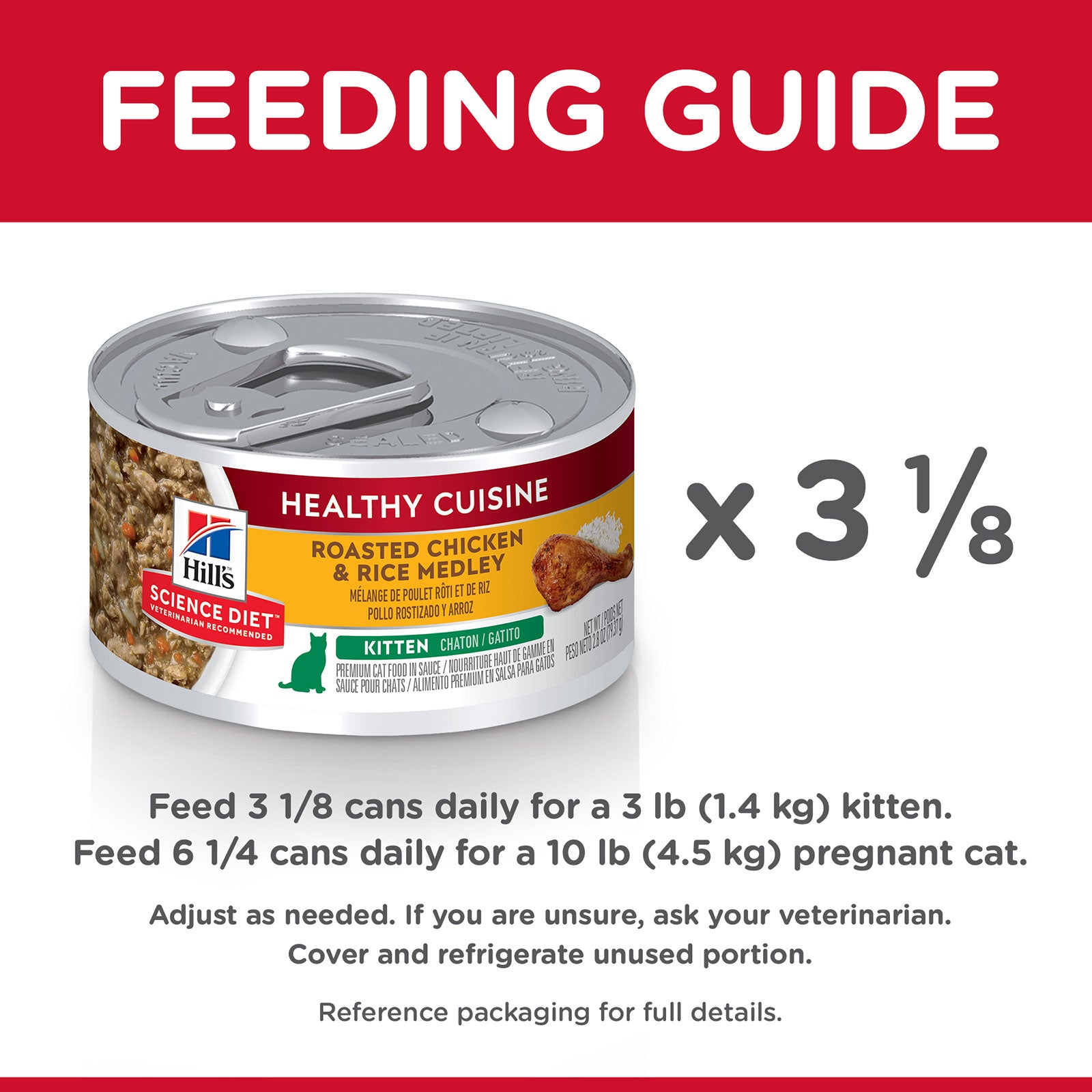 Hill's Science Diet Cat Food Can Kitten Healthy Cuisine Chicken & Rice Medley