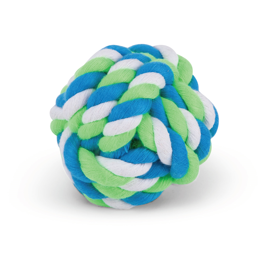 Kazoo Twisted Rope Knot Ball Dog Toy