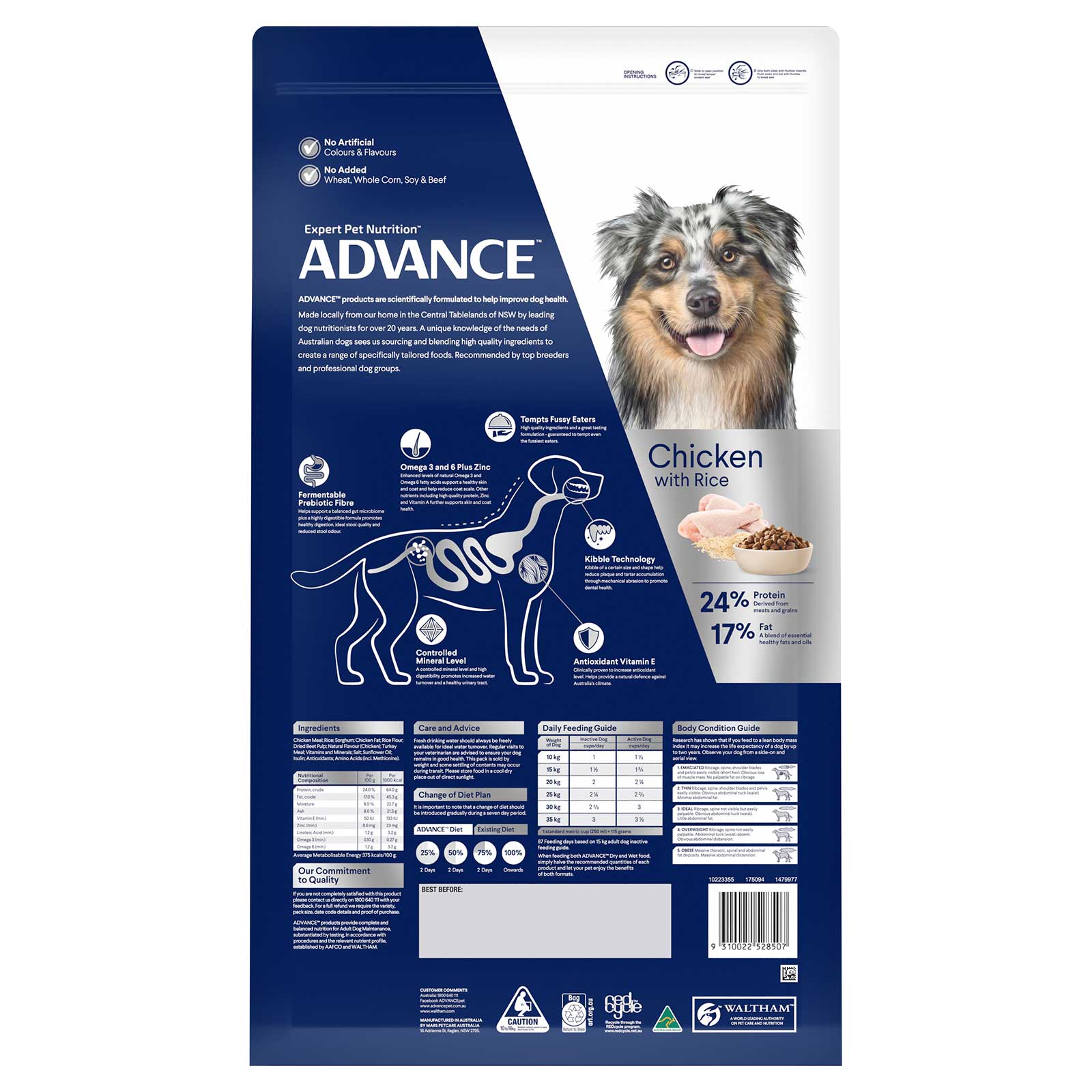 Advance Dog Food Adult Medium Breed Chicken with Rice