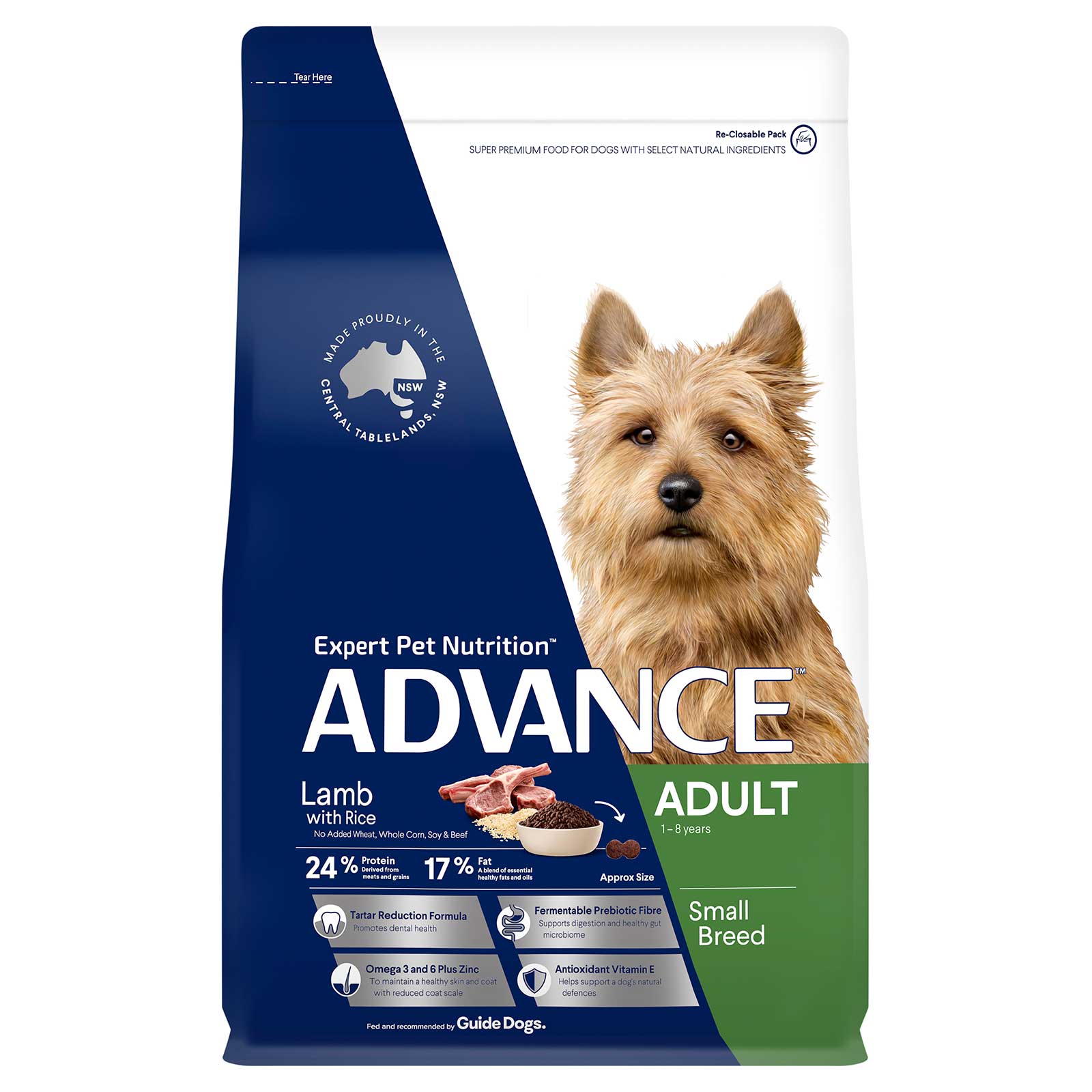 Advance Dog Food Adult Small Breed Lamb with Rice
