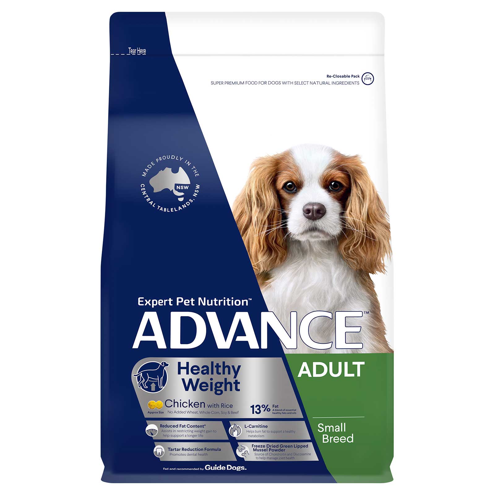 Advance Dog Food Adult Small Breed Healthy Weight Chicken with Rice