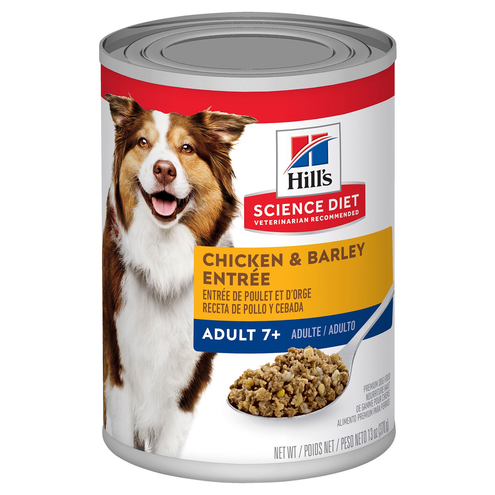 Hill's Science Diet Dog Food Can Adult 7+ Chicken & Barley Entrée
