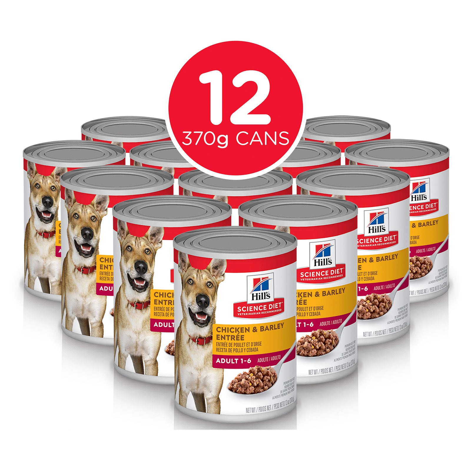 Hill's Science Diet Dog Food Can Adult Chicken & Barley Entrée
