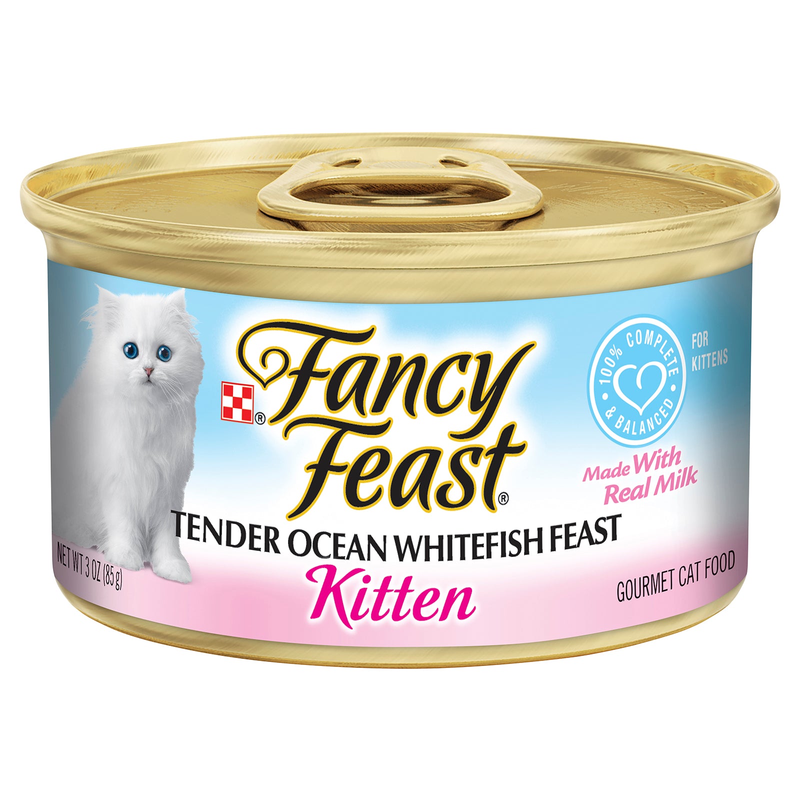 Fancy Feast Cat Food Can Kitten Tender Ocean Whitefish Feast