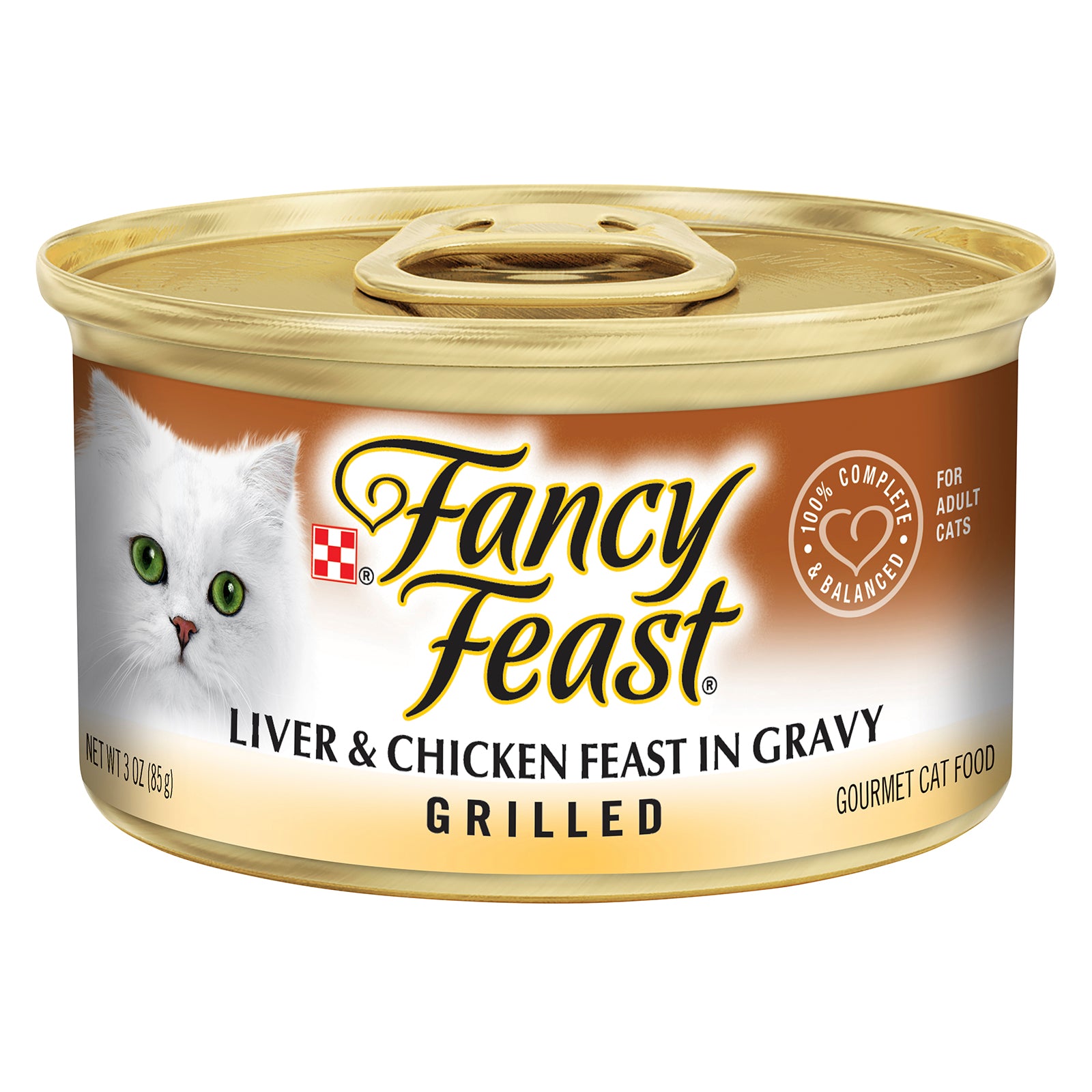 Fancy Feast Cat Food Can Adult Grilled Liver & Chicken Feast in Gravy