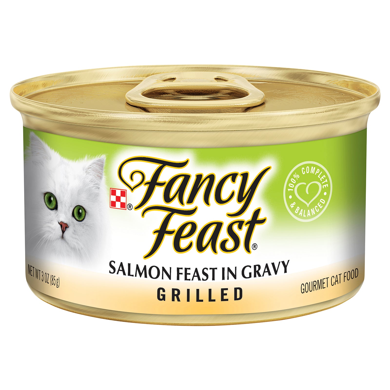 Fancy Feast Cat Food Can Adult Grilled Salmon Feast in Gravy
