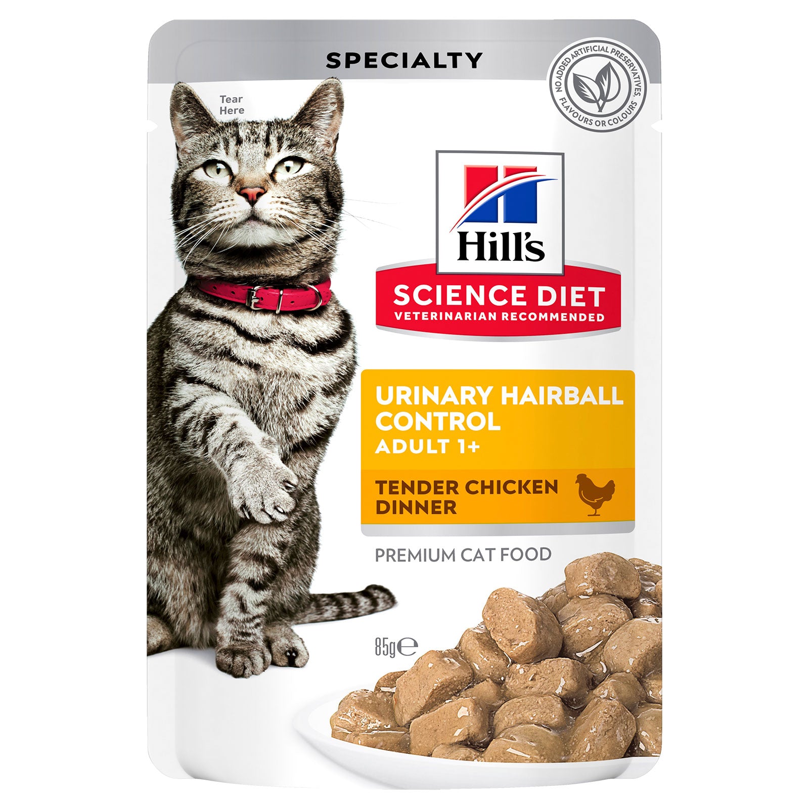 Hill's Science Diet Cat Food Pouch Adult Urinary Hairball Control Chicken
