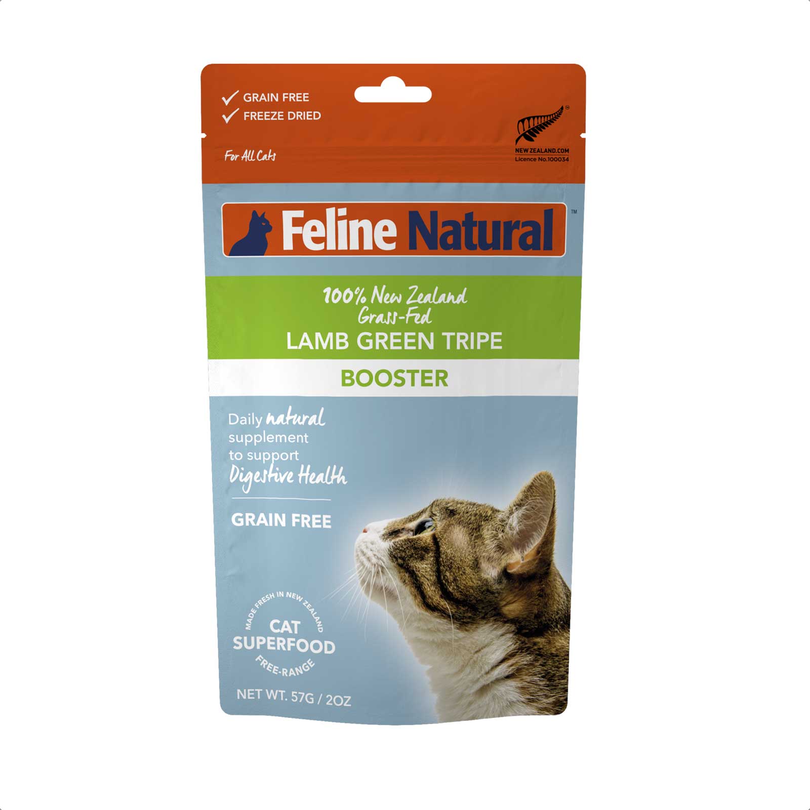 Feline Natural Cat Food Topper Lamb Green Tripe Booster